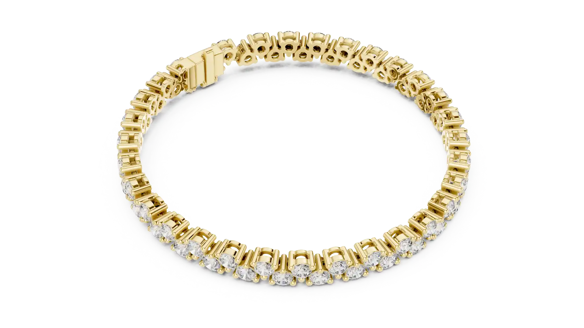 MJBR20 - Zig-Zag Prong Set Brilliant Linked Strand