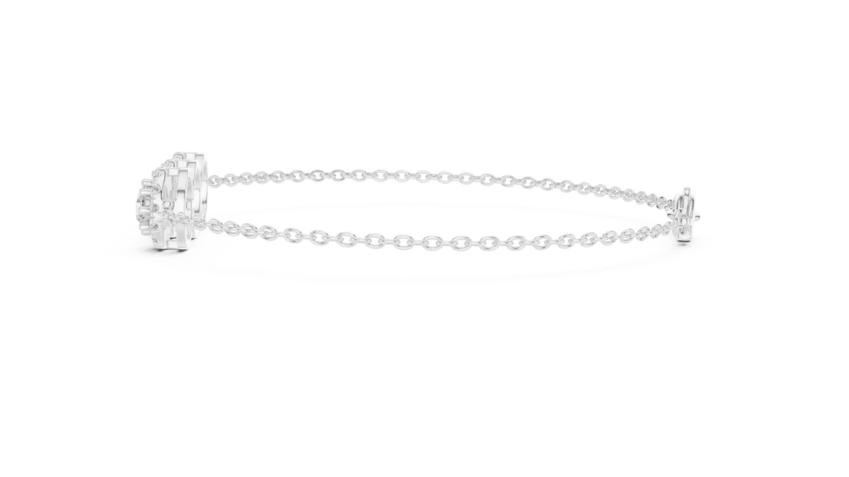MJBR21 - Trio Medallion Halo Fine Chain Armlet