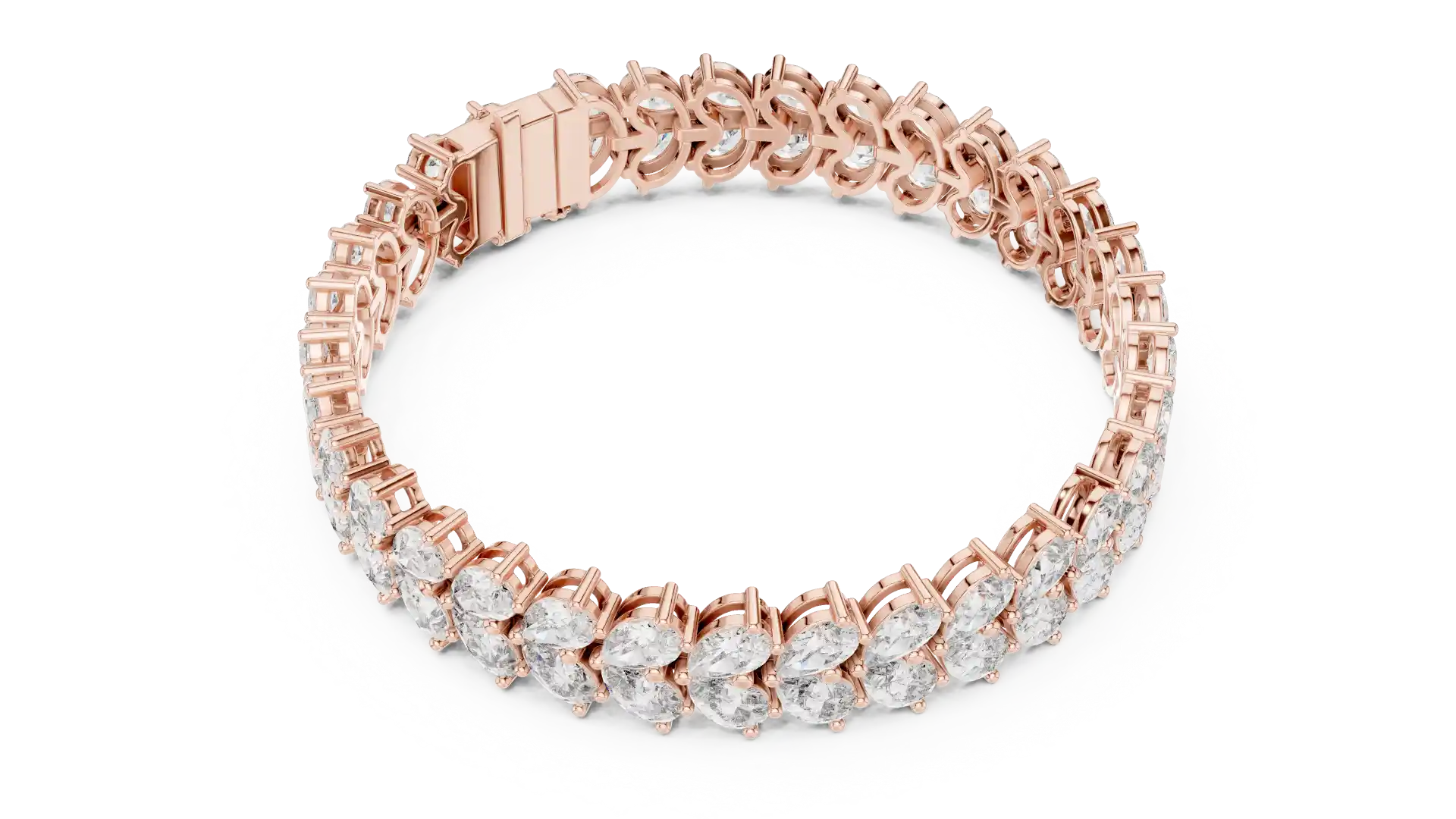 MJBR22 - Angled Oval Cluster Statement Armlet