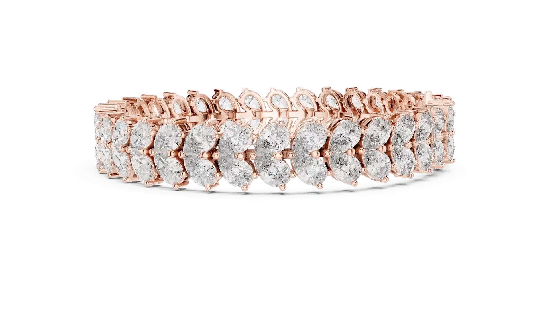 MJBR22 - Angled Oval Cluster Statement Armlet