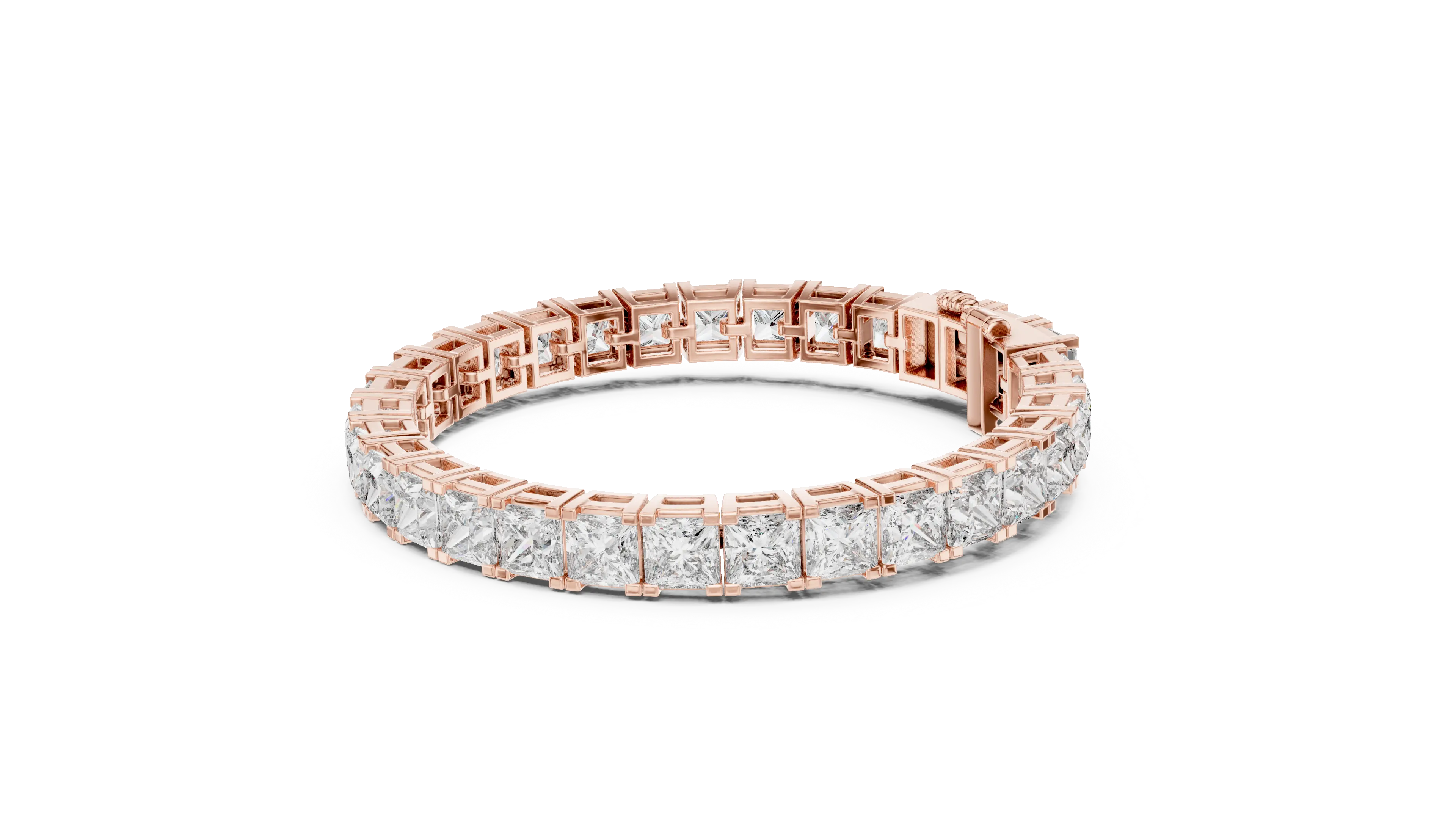 MJBR24 - Modern Princess Cut Basket Tennis Loop