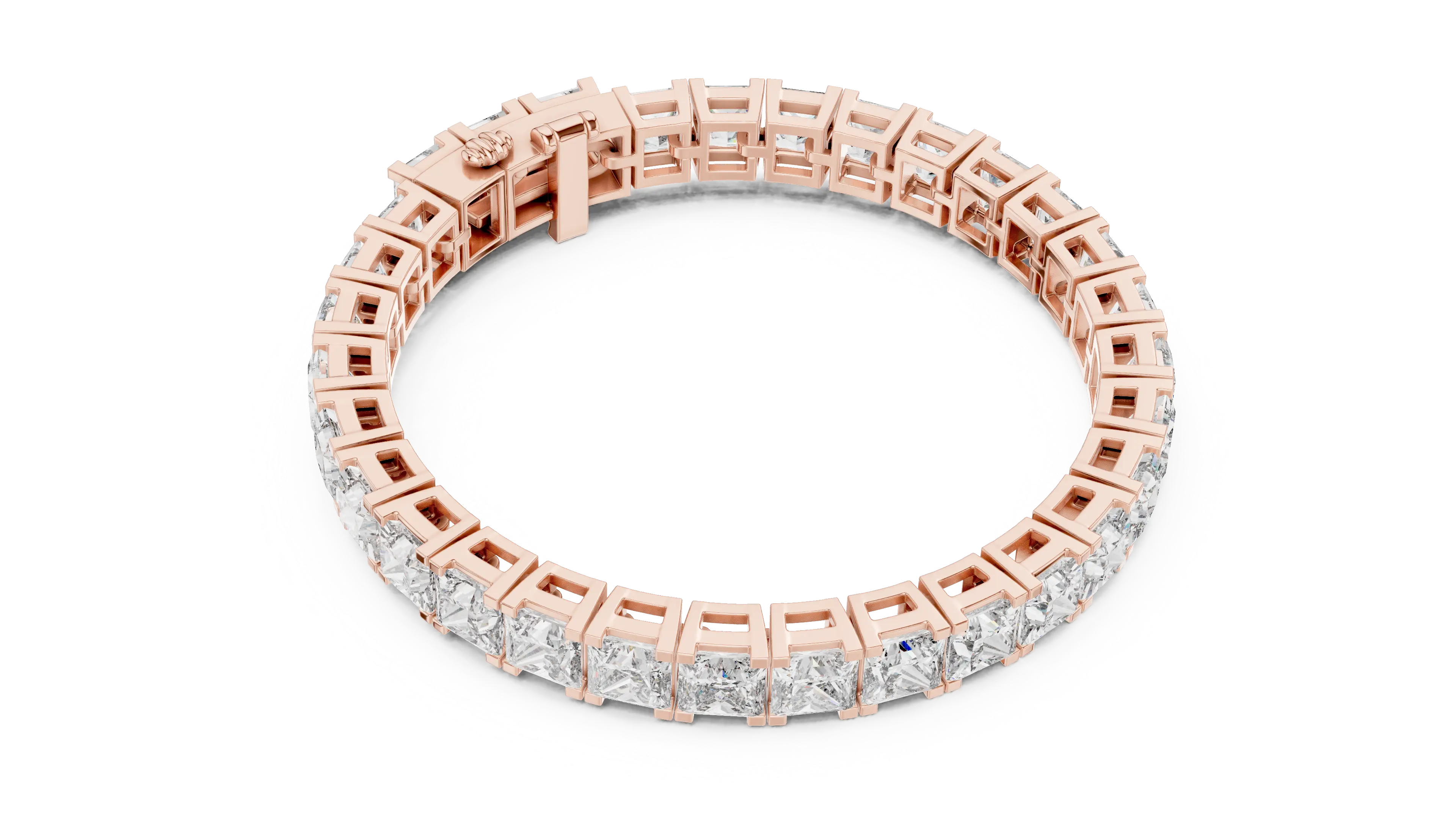 MJBR24 - Modern Princess Cut Basket Tennis Loop