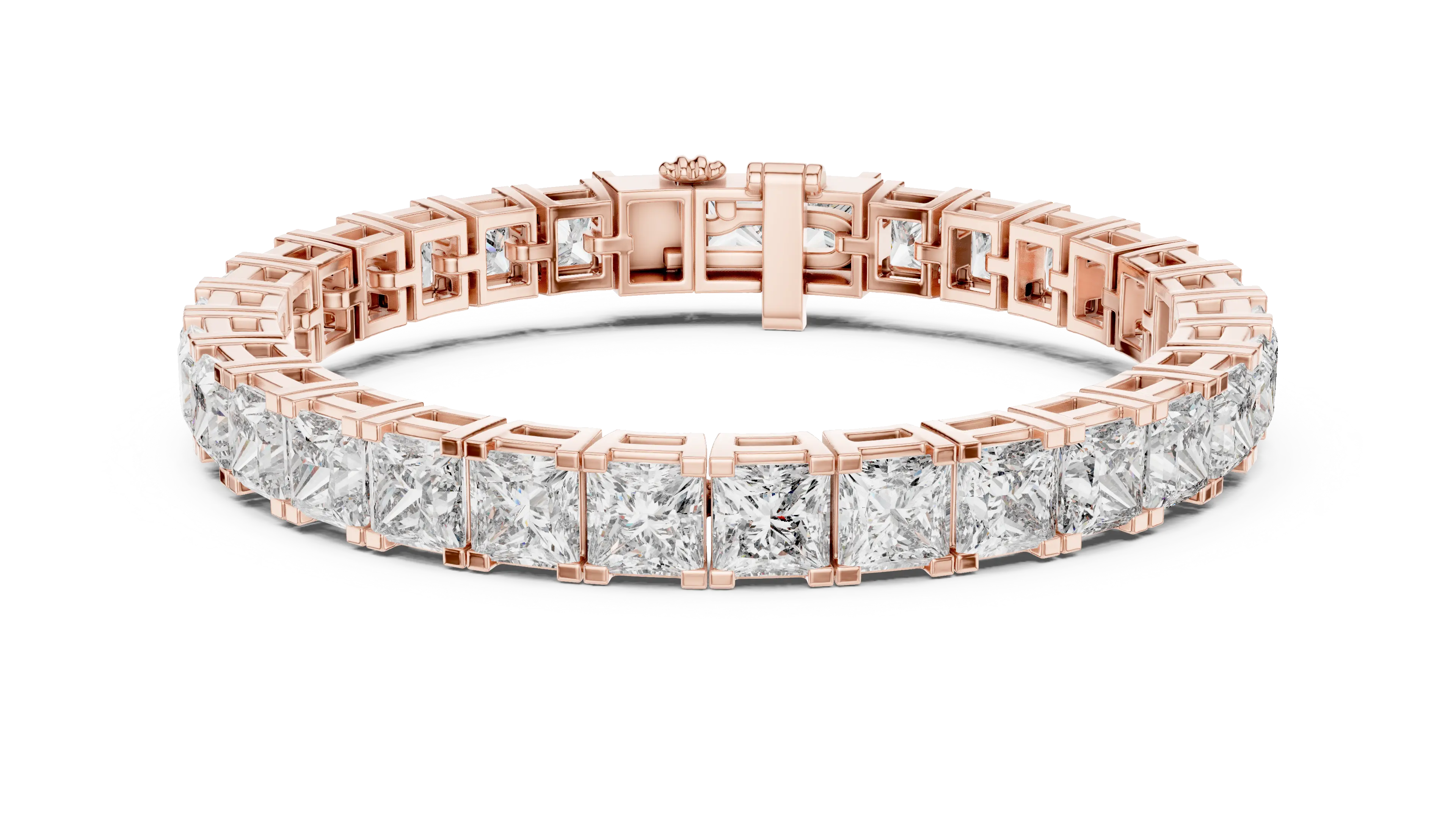MJBR24 - Modern Princess Cut Basket Tennis Loop