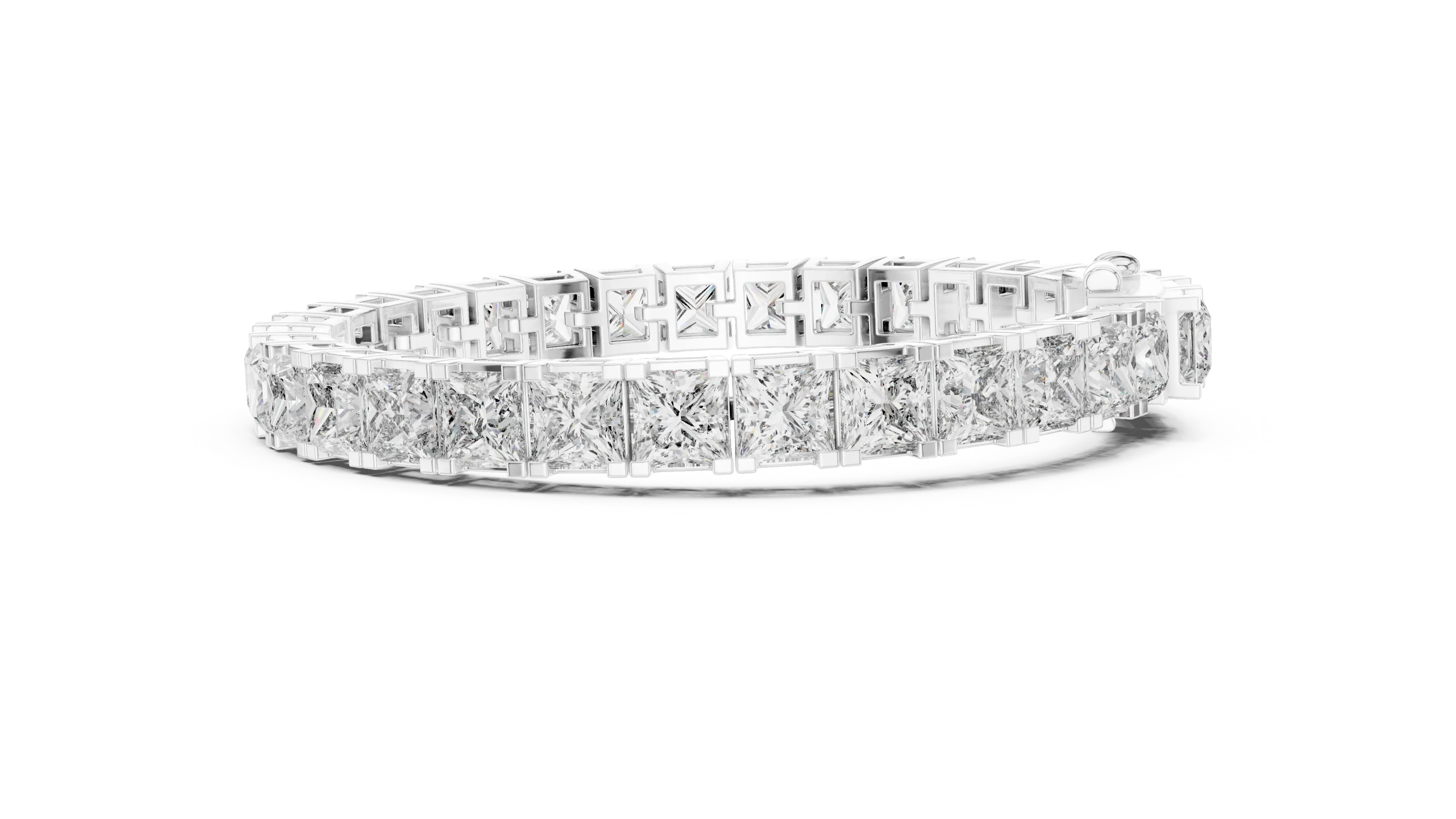 MJBR24 - Modern Princess Cut Basket Tennis Loop
