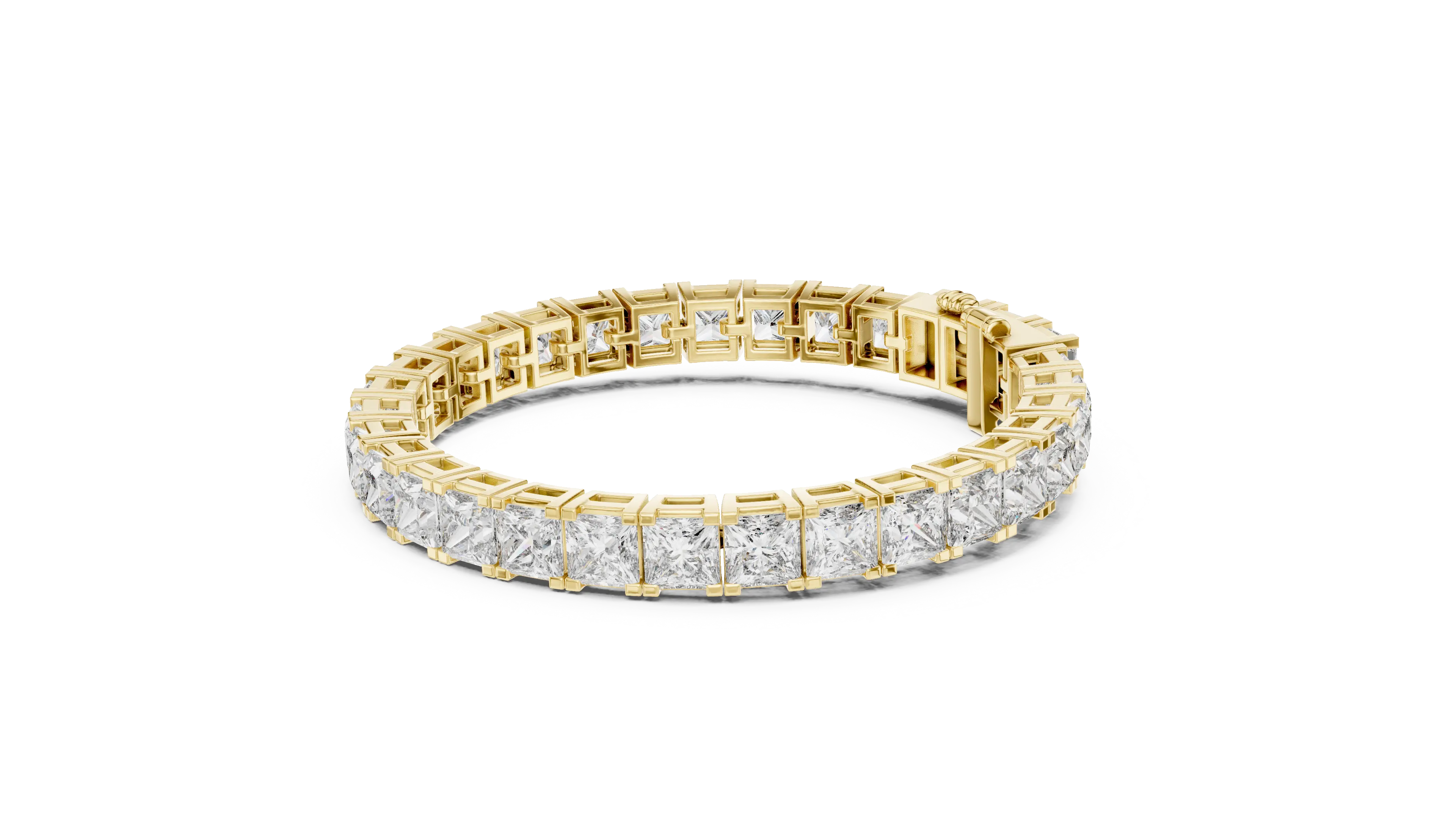 MJBR24 - Modern Princess Cut Basket Tennis Loop