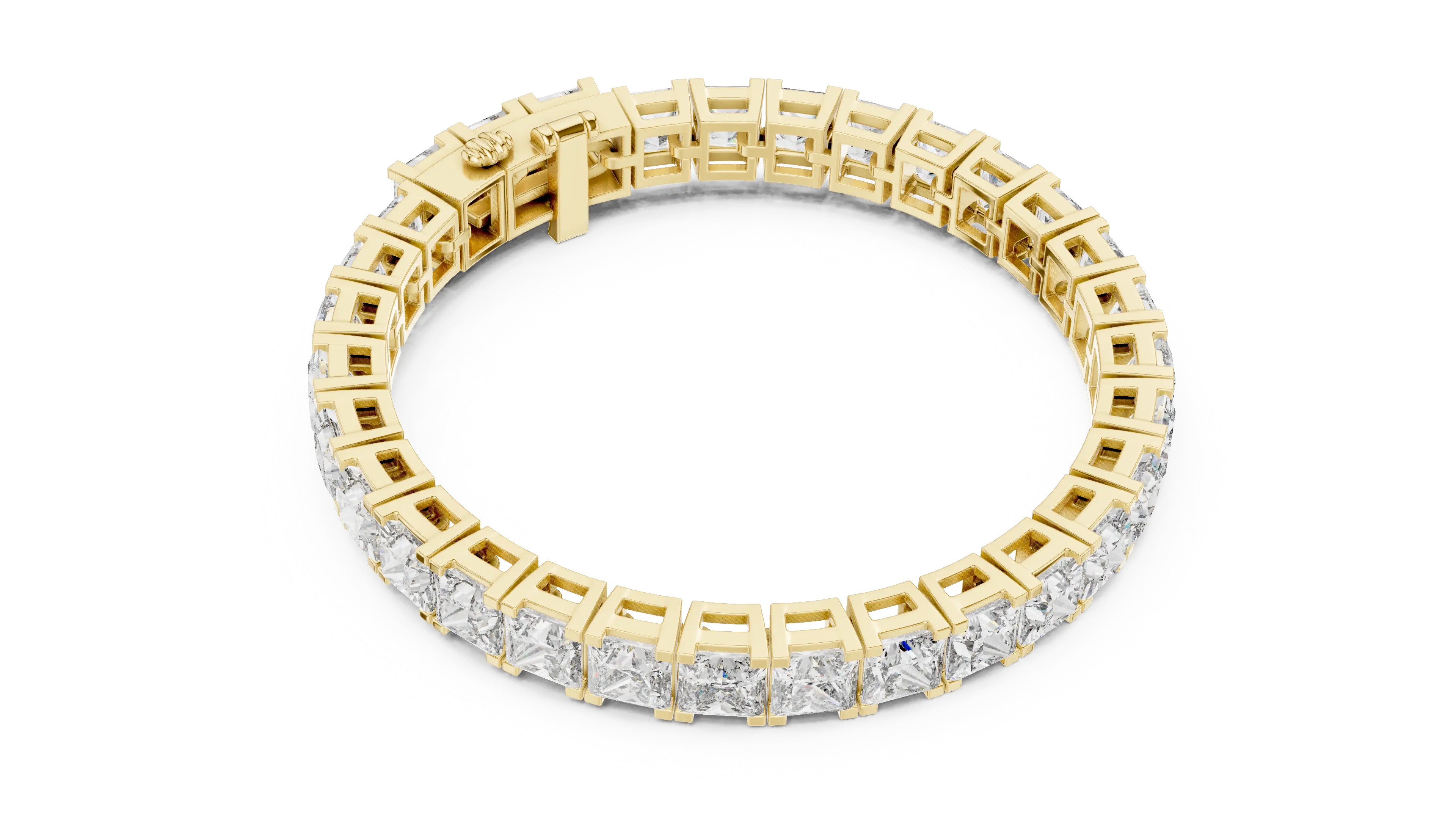 MJBR24 - Modern Princess Cut Basket Tennis Loop