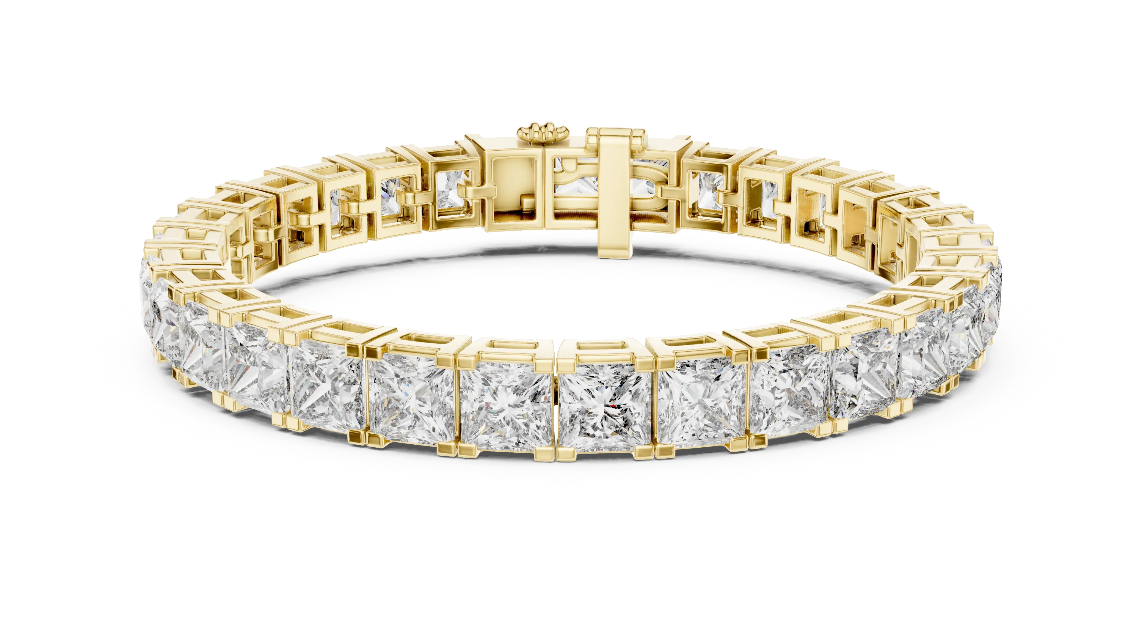 MJBR24 - Modern Princess Cut Basket Tennis Loop