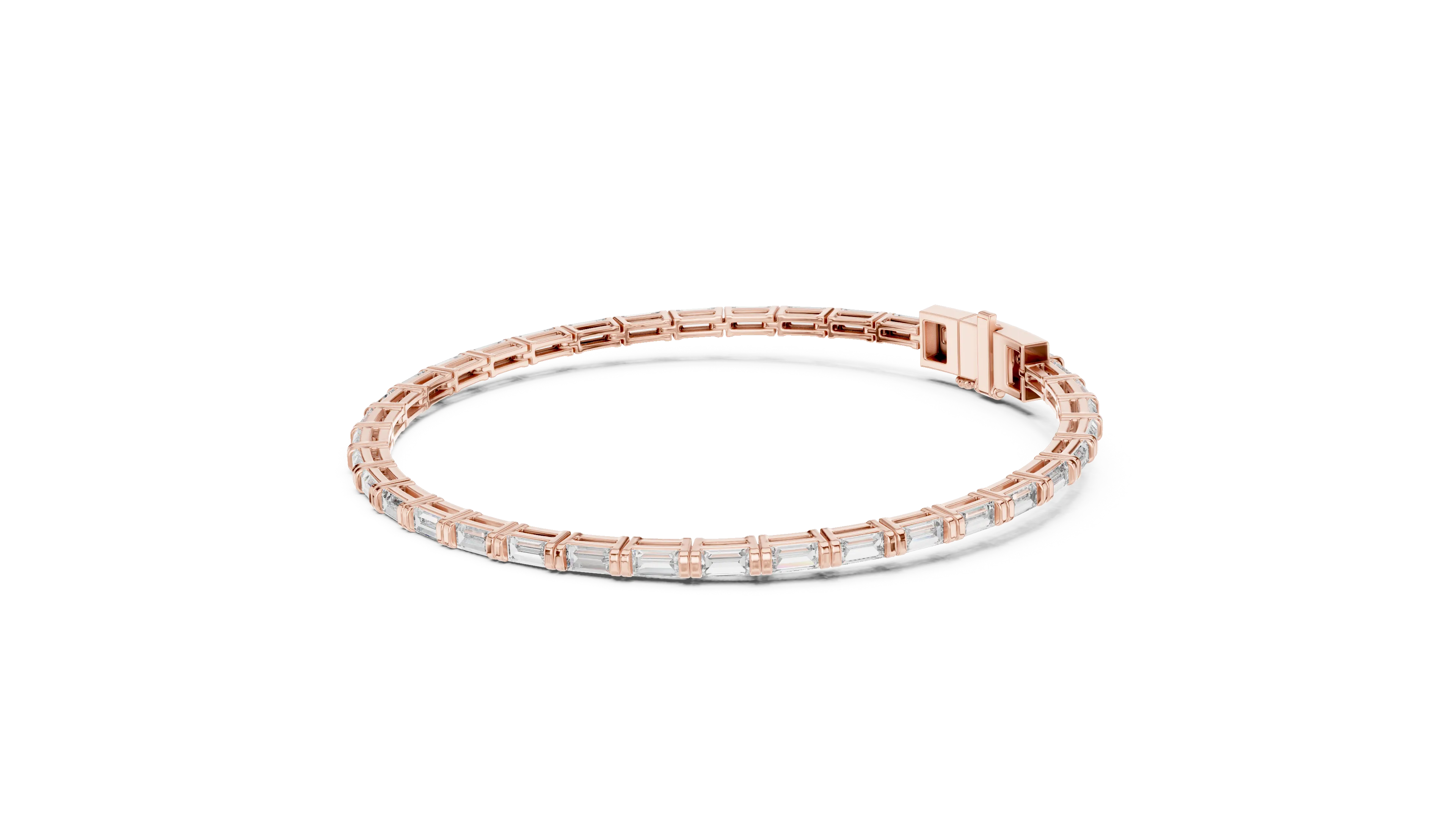 MJBR10 - Baguette Cut Horizontal Gemstone Line