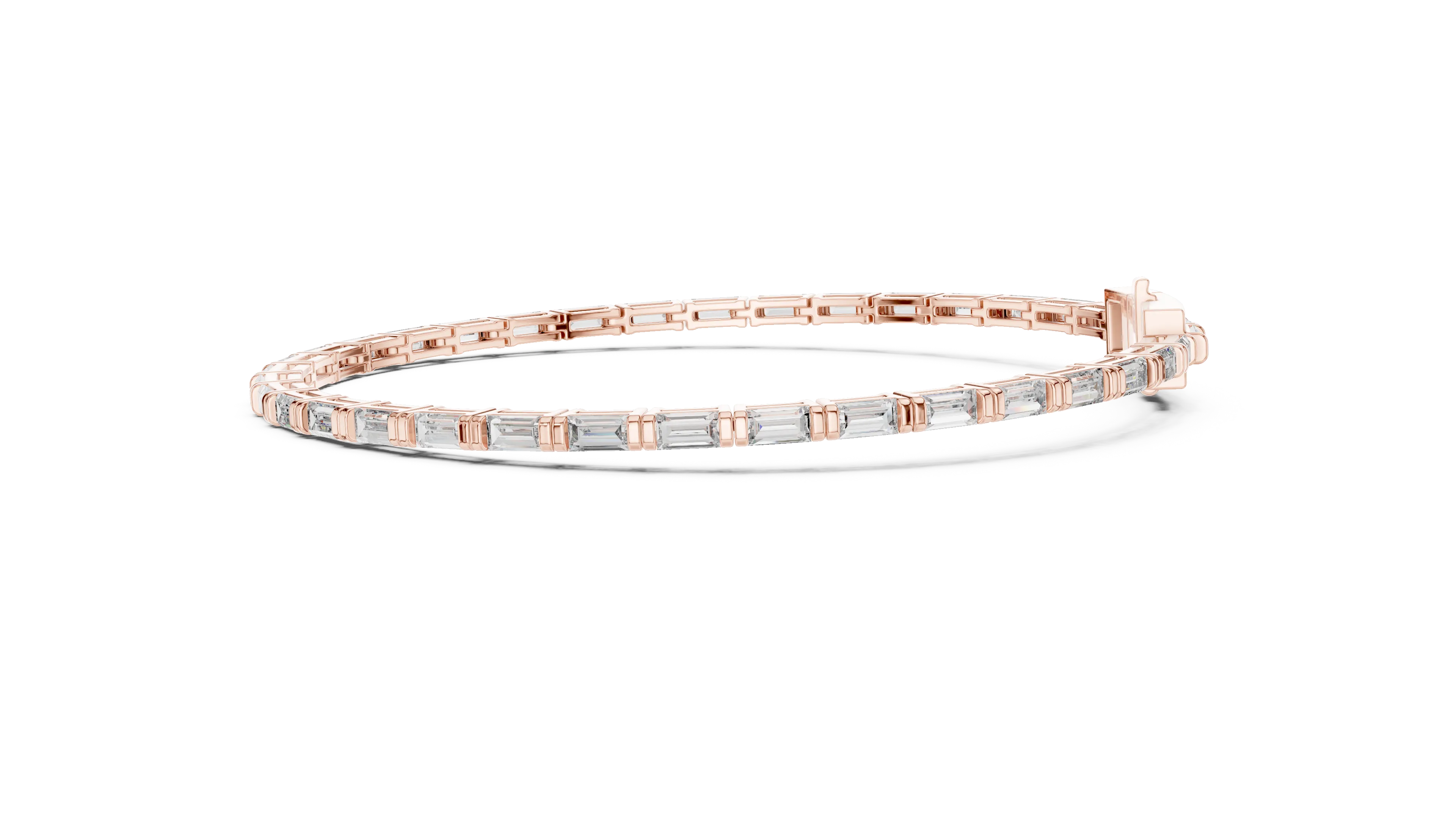 MJBR10 - Baguette Cut Horizontal Gemstone Line