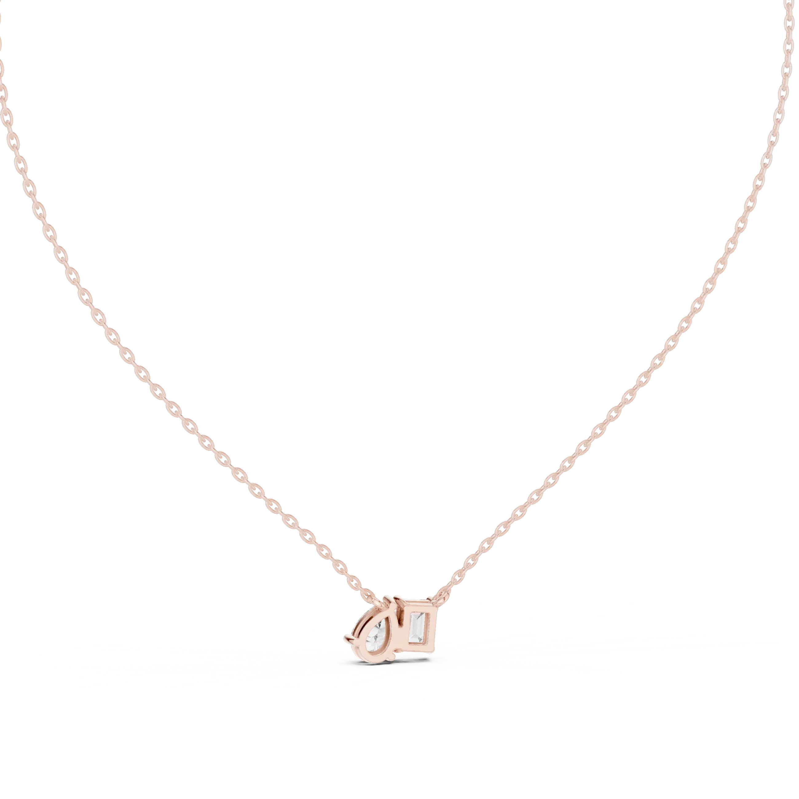 MJP39 - Dual Emerald & Pear Gem Duo Pendant