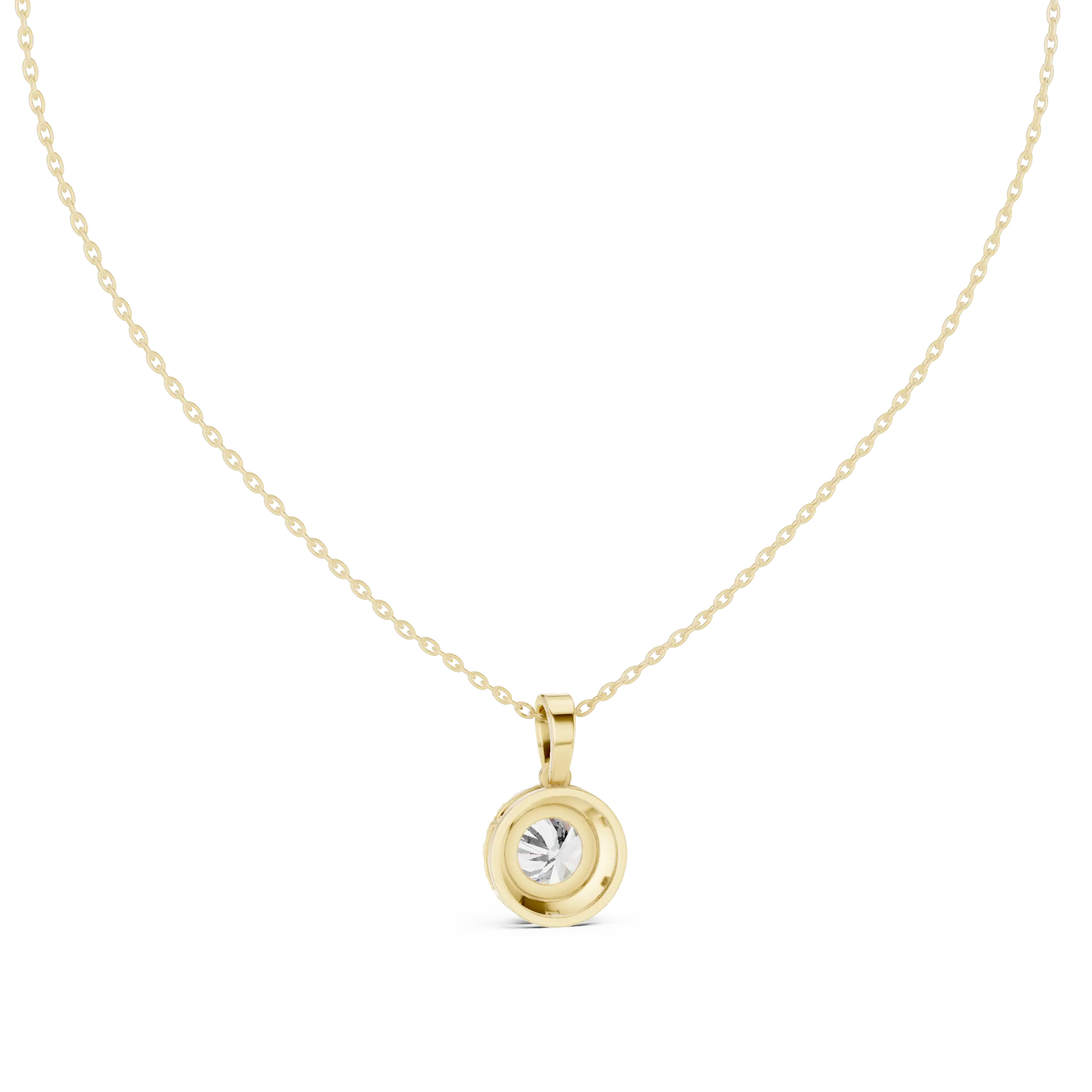 MJP40 - Brilliant Round Halo Solitaire Pendant
