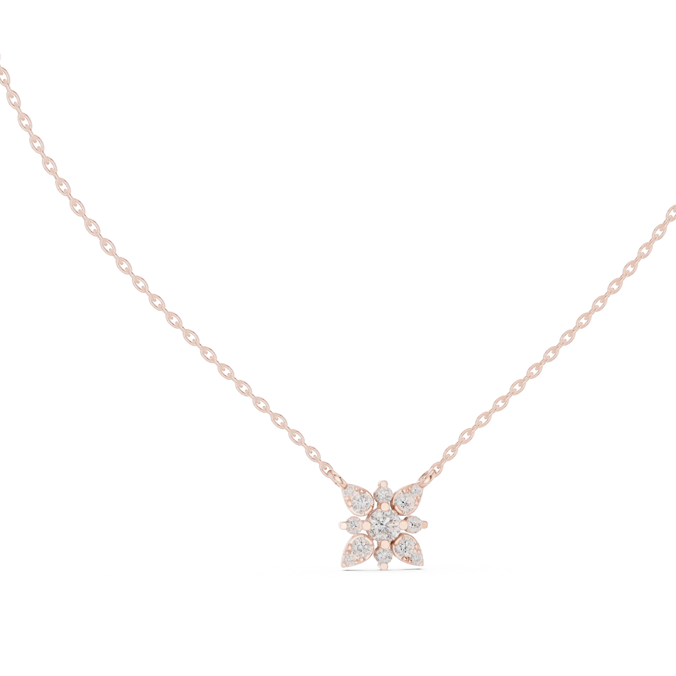 MJP43 - Petite Starburst Flower Cluster Pendant
