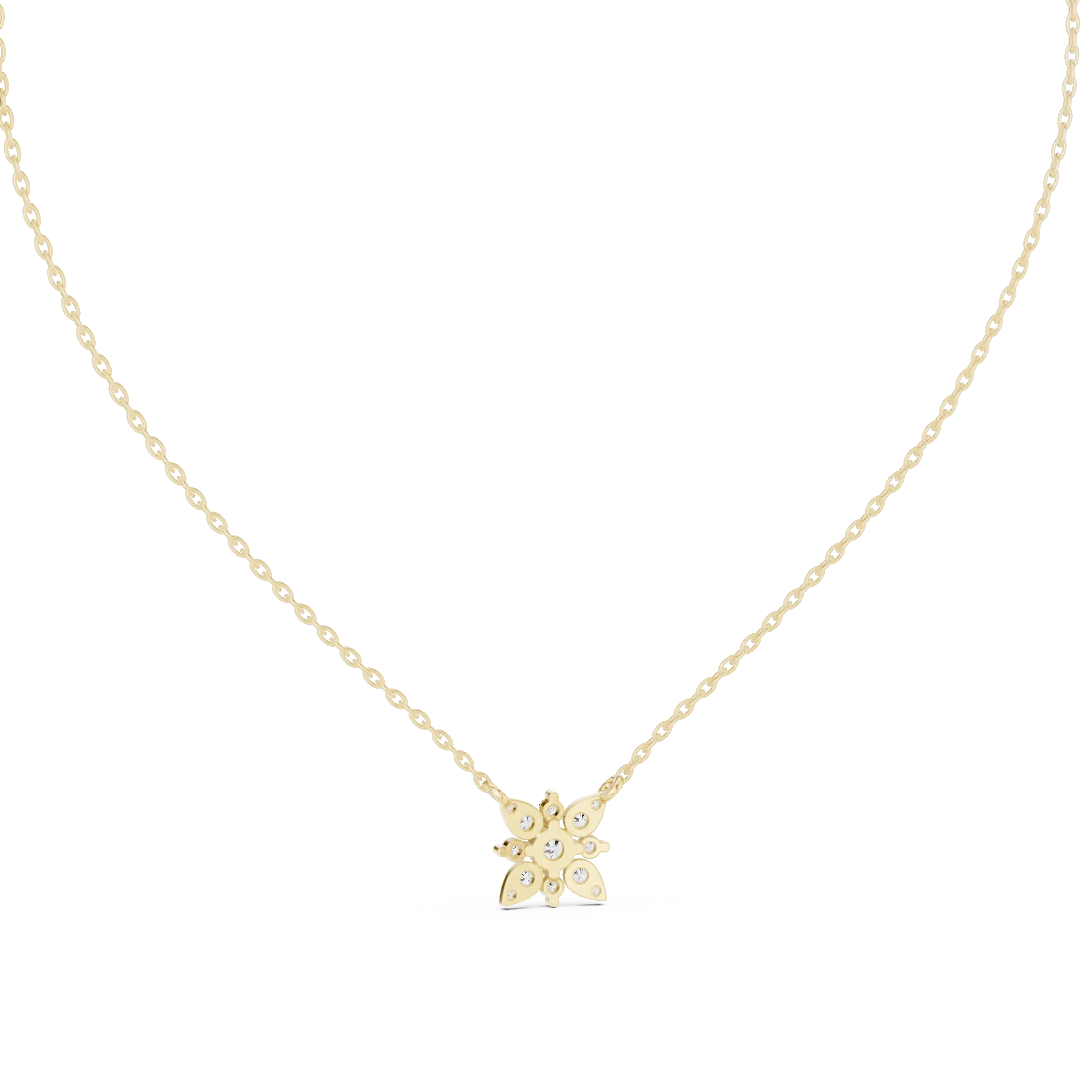 MJP43 - Petite Starburst Flower Cluster Pendant