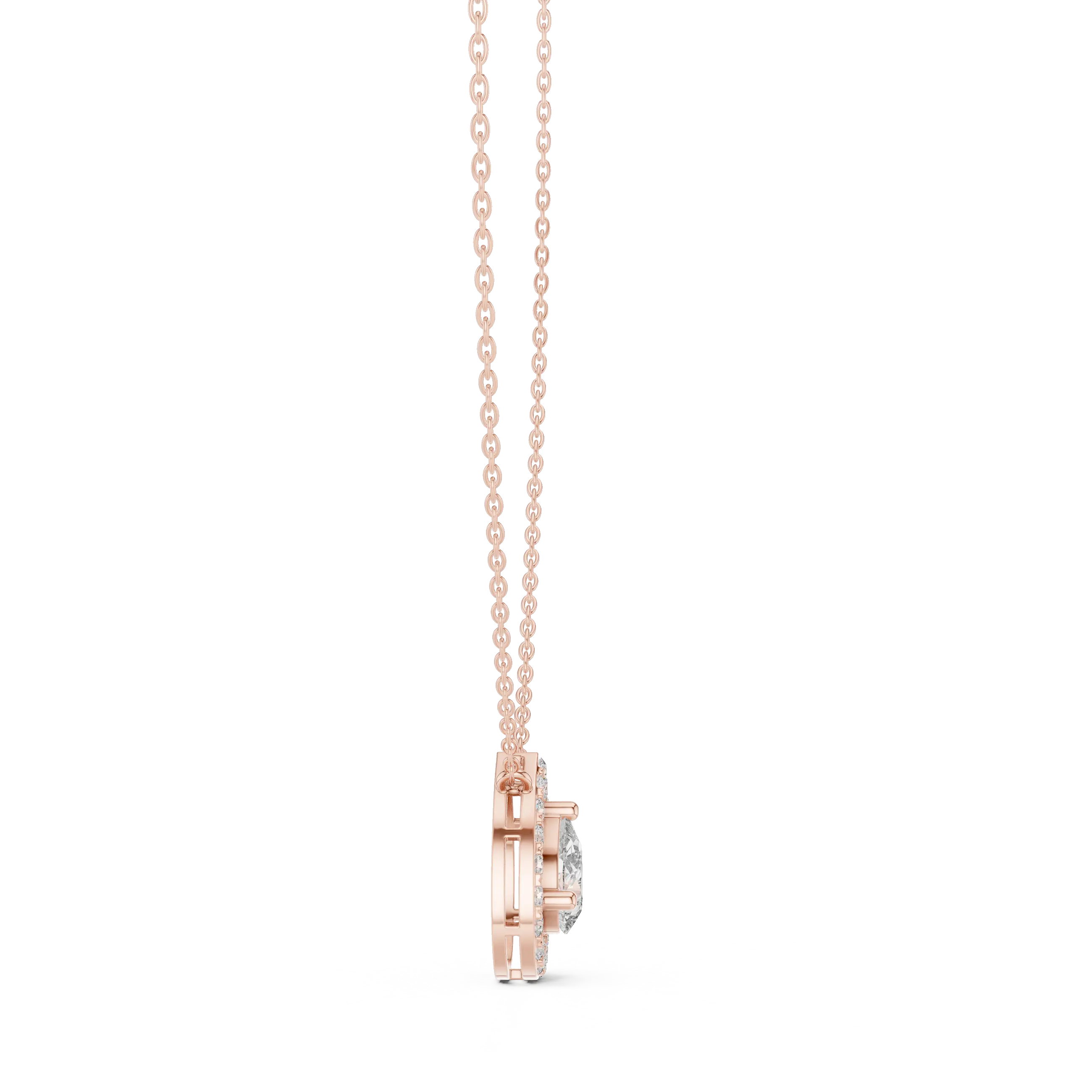 MJP46 - Suspended Pear Floating Halo Pendant