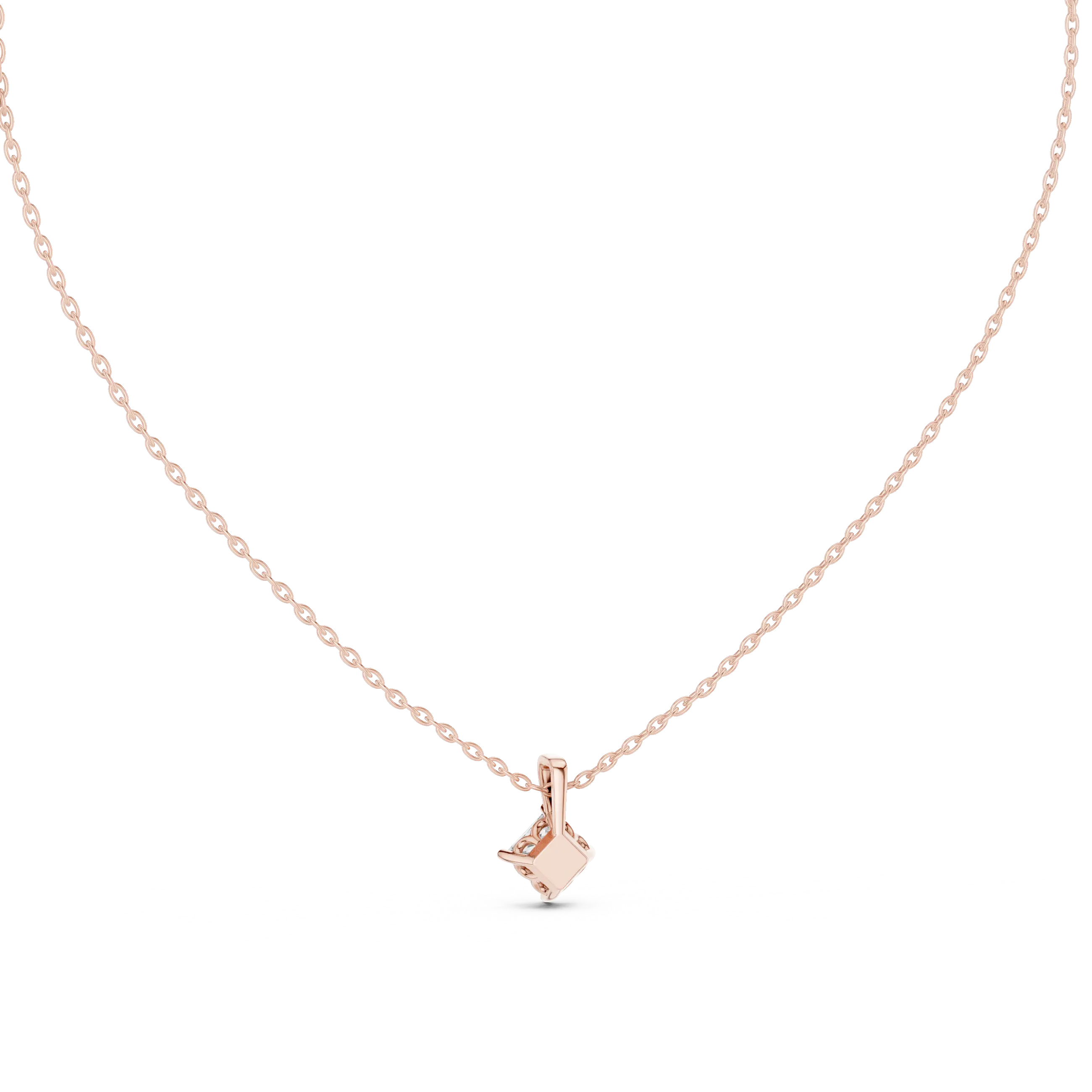 MJP33 - Kite-Set Cushion Solitaire Pendant