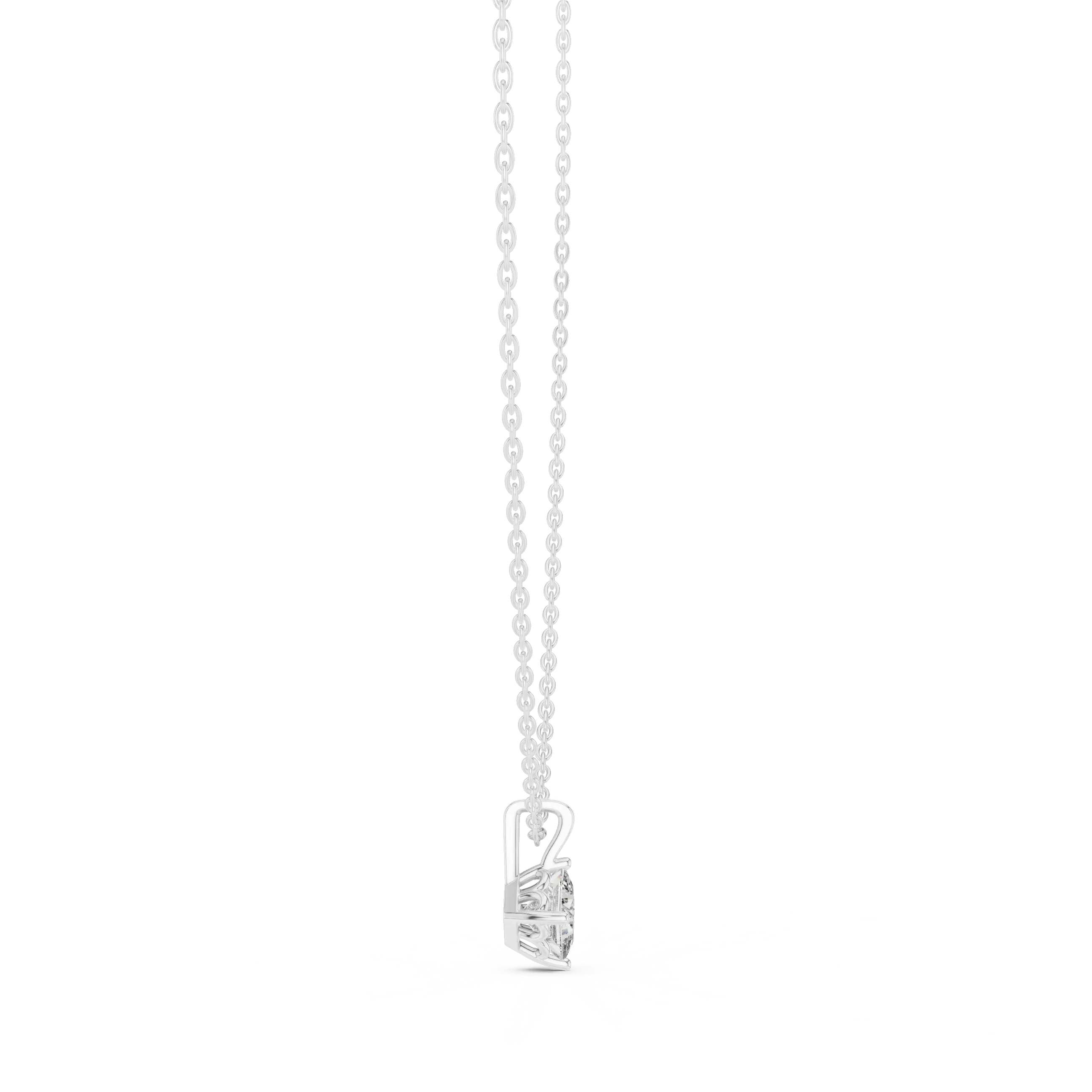 MJP33 - Kite-Set Cushion Solitaire Pendant