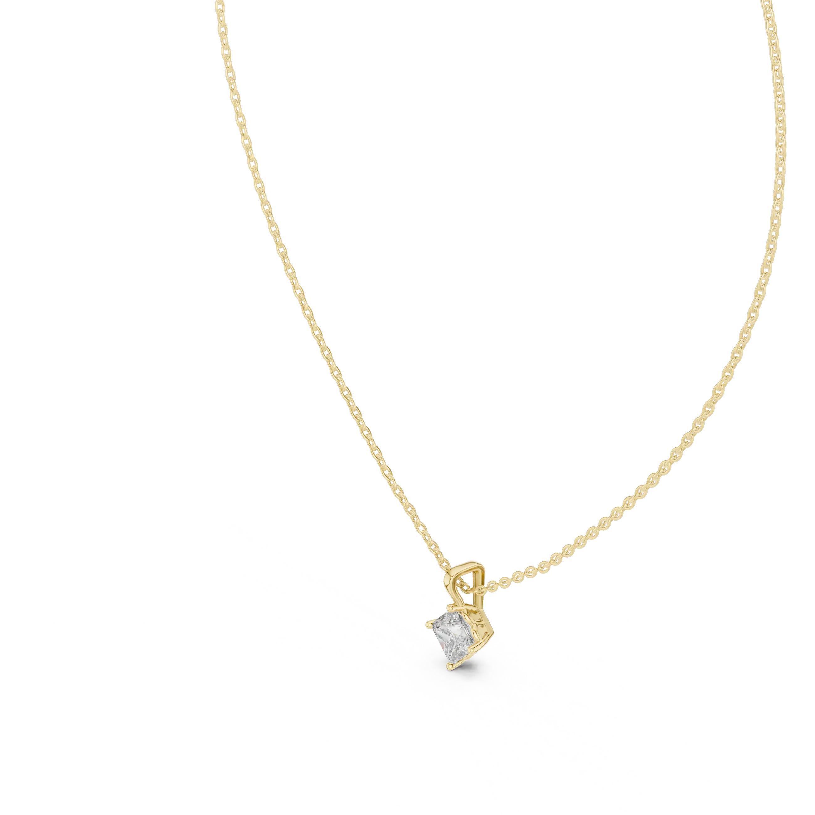MJP33 - Kite-Set Cushion Solitaire Pendant