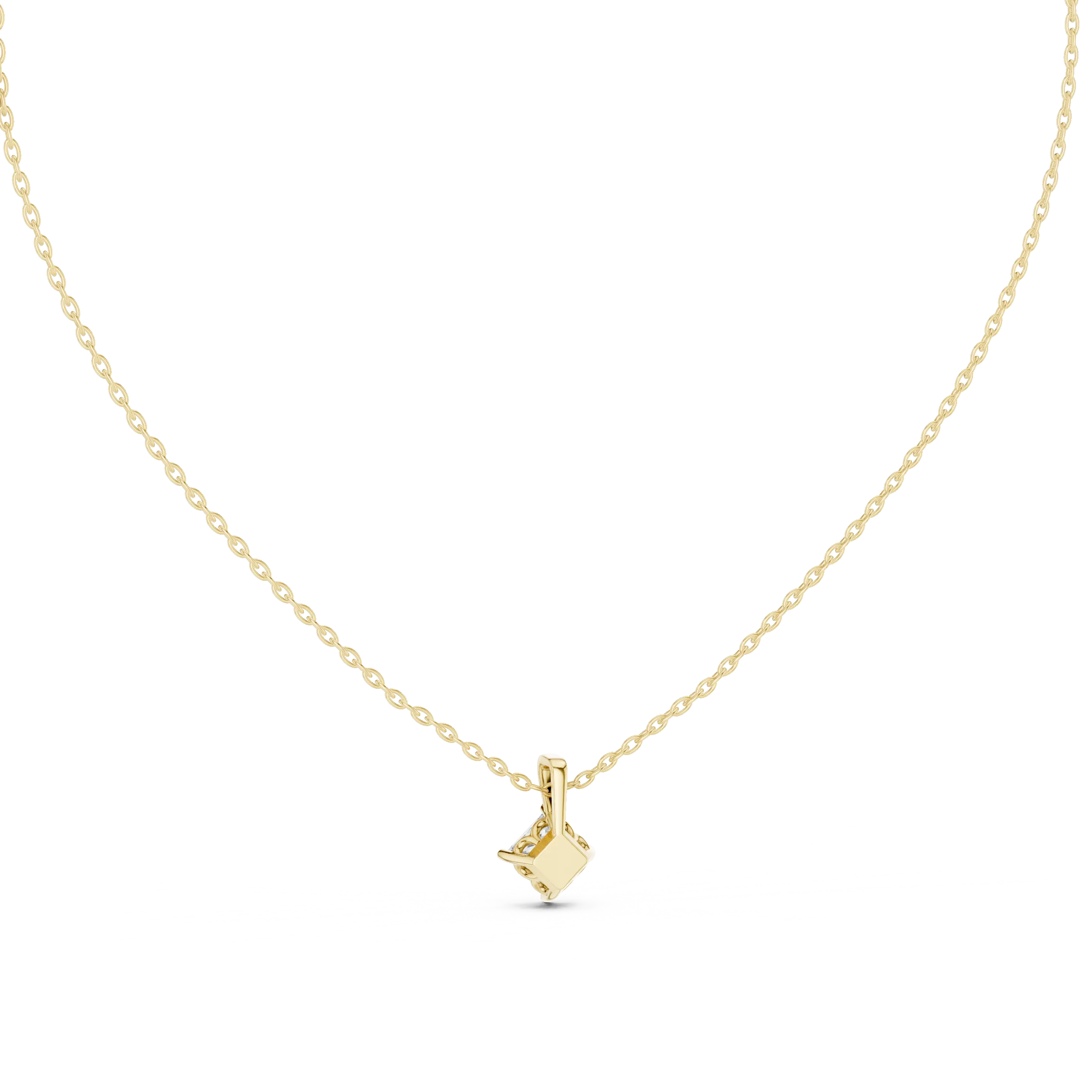 MJP33 - Kite-Set Cushion Solitaire Pendant