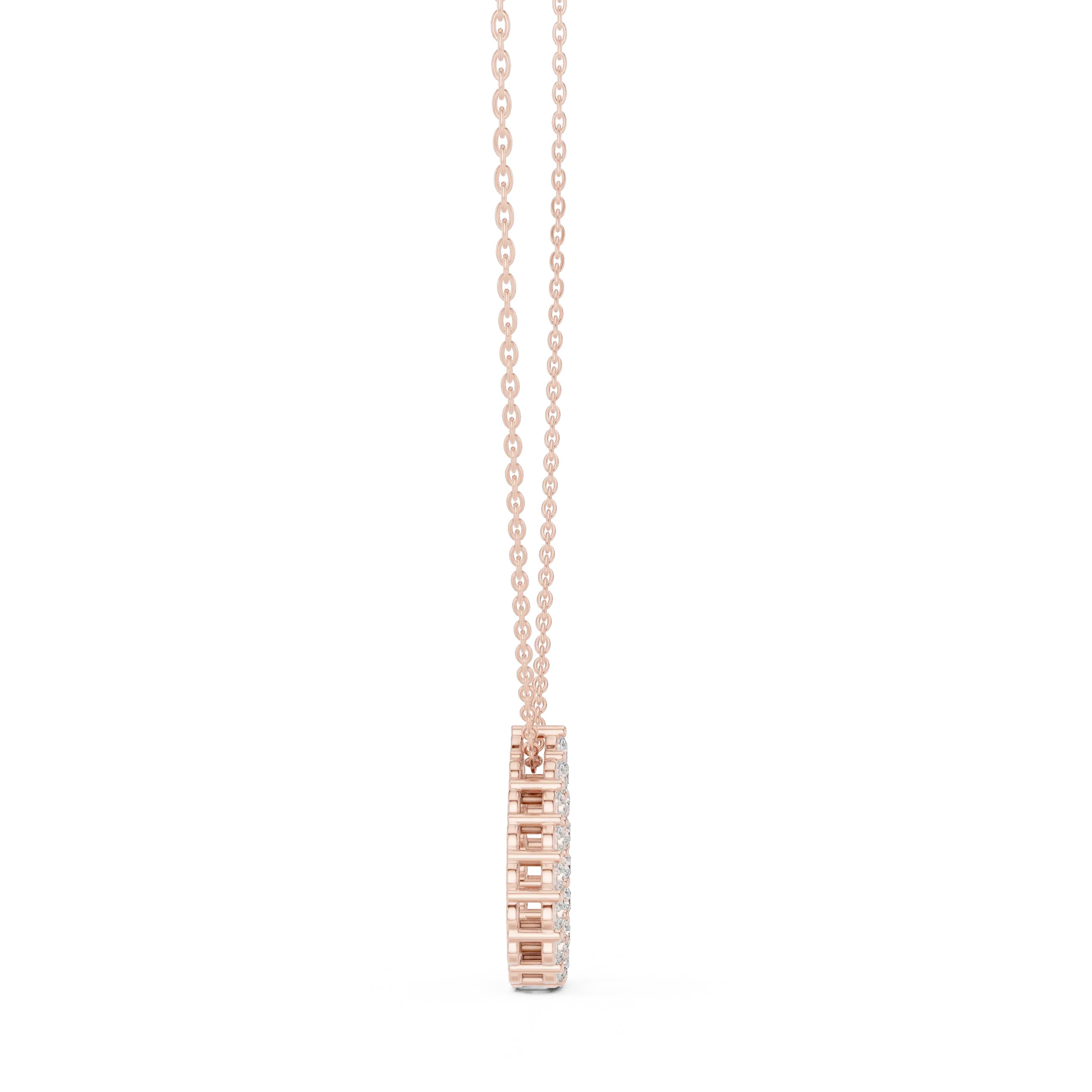 MJP34 - Open Pear Loop Diamond Pendant
