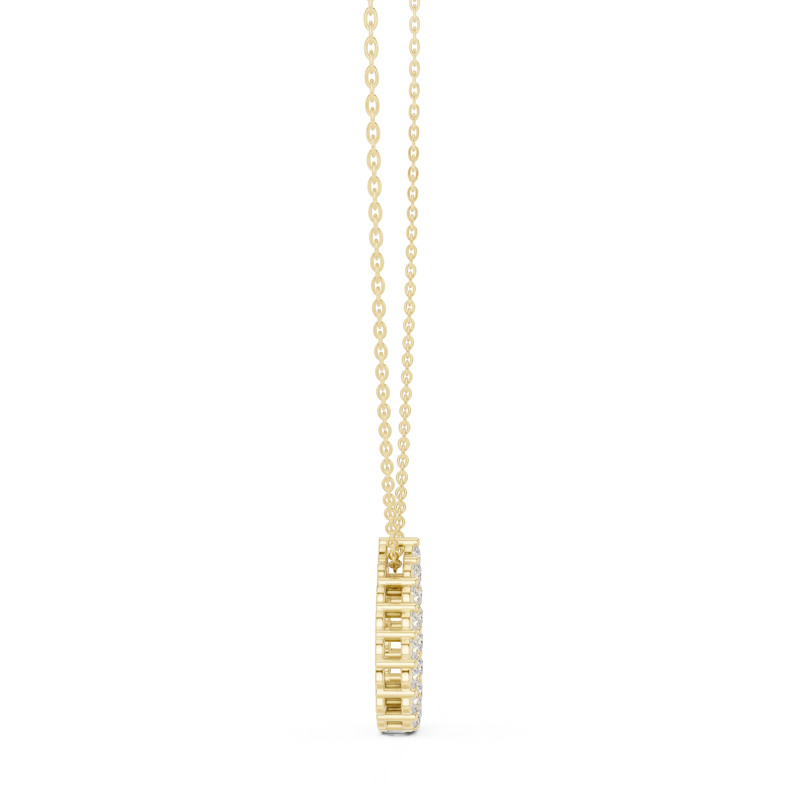 MJP34 - Open Pear Loop Diamond Pendant