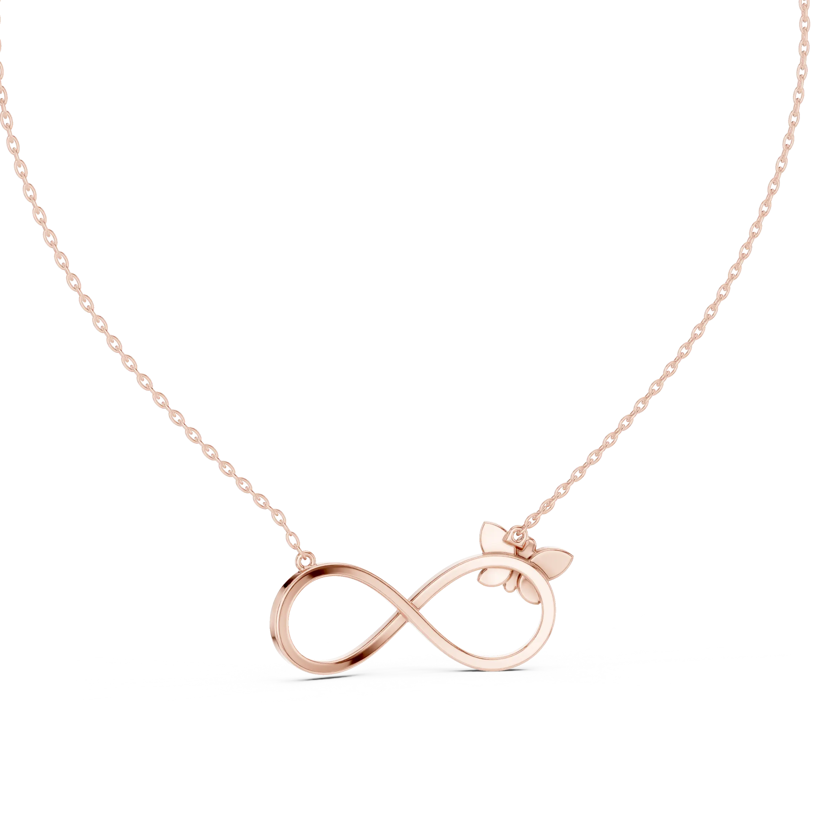 MJP53 - Fluttering Butterfly Infinity Loop Pendant