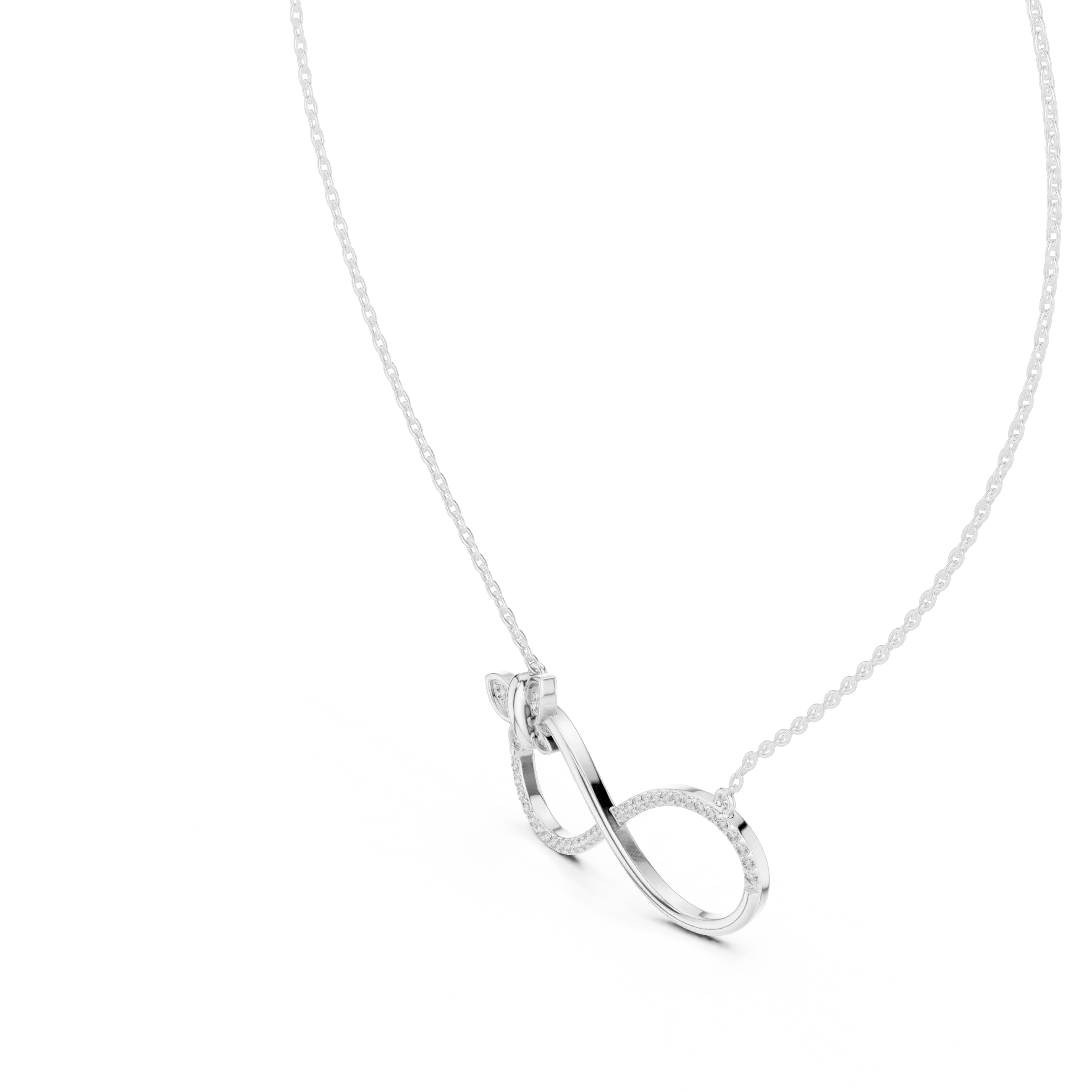 MJP53 - Fluttering Butterfly Infinity Loop Pendant