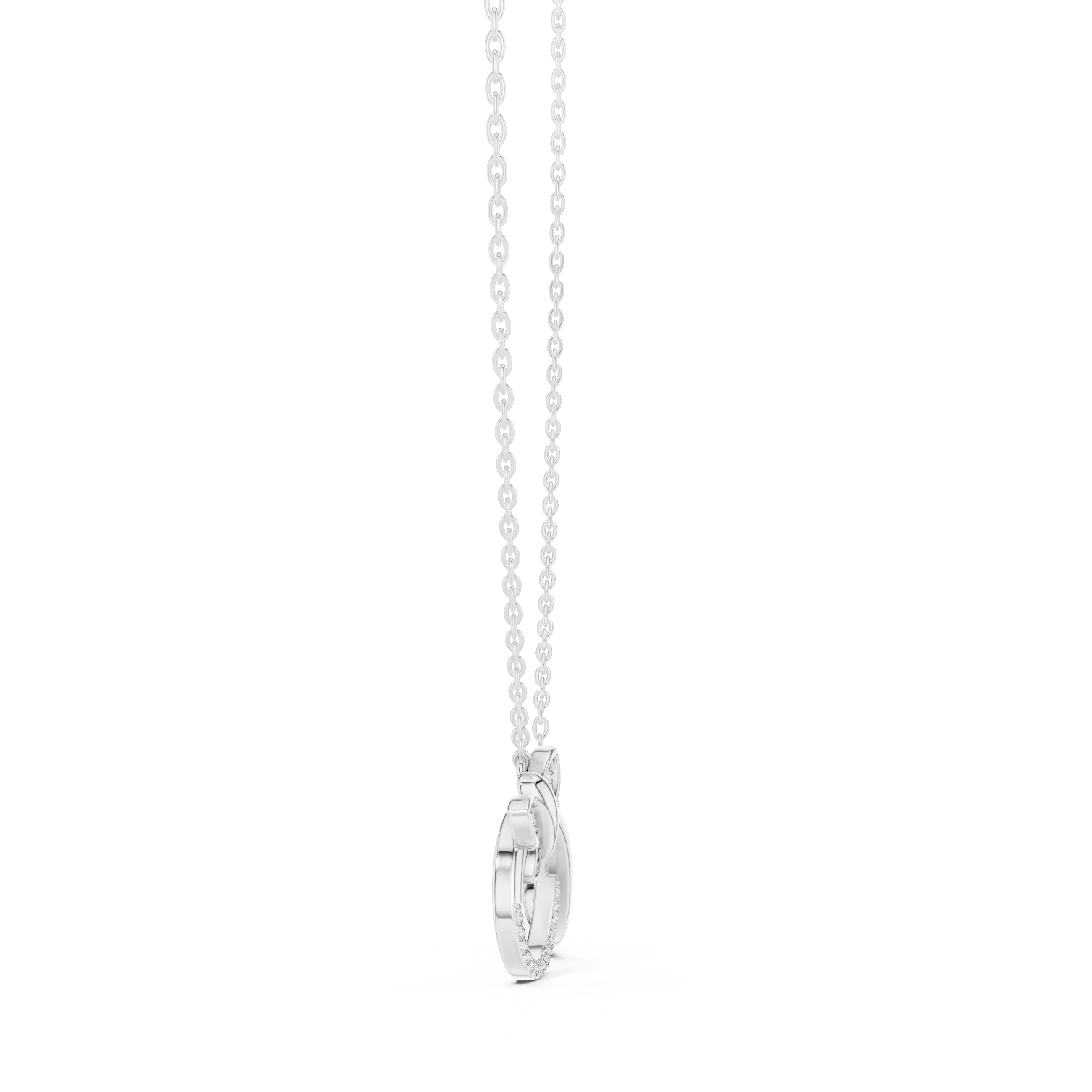 MJP53 - Fluttering Butterfly Infinity Loop Pendant