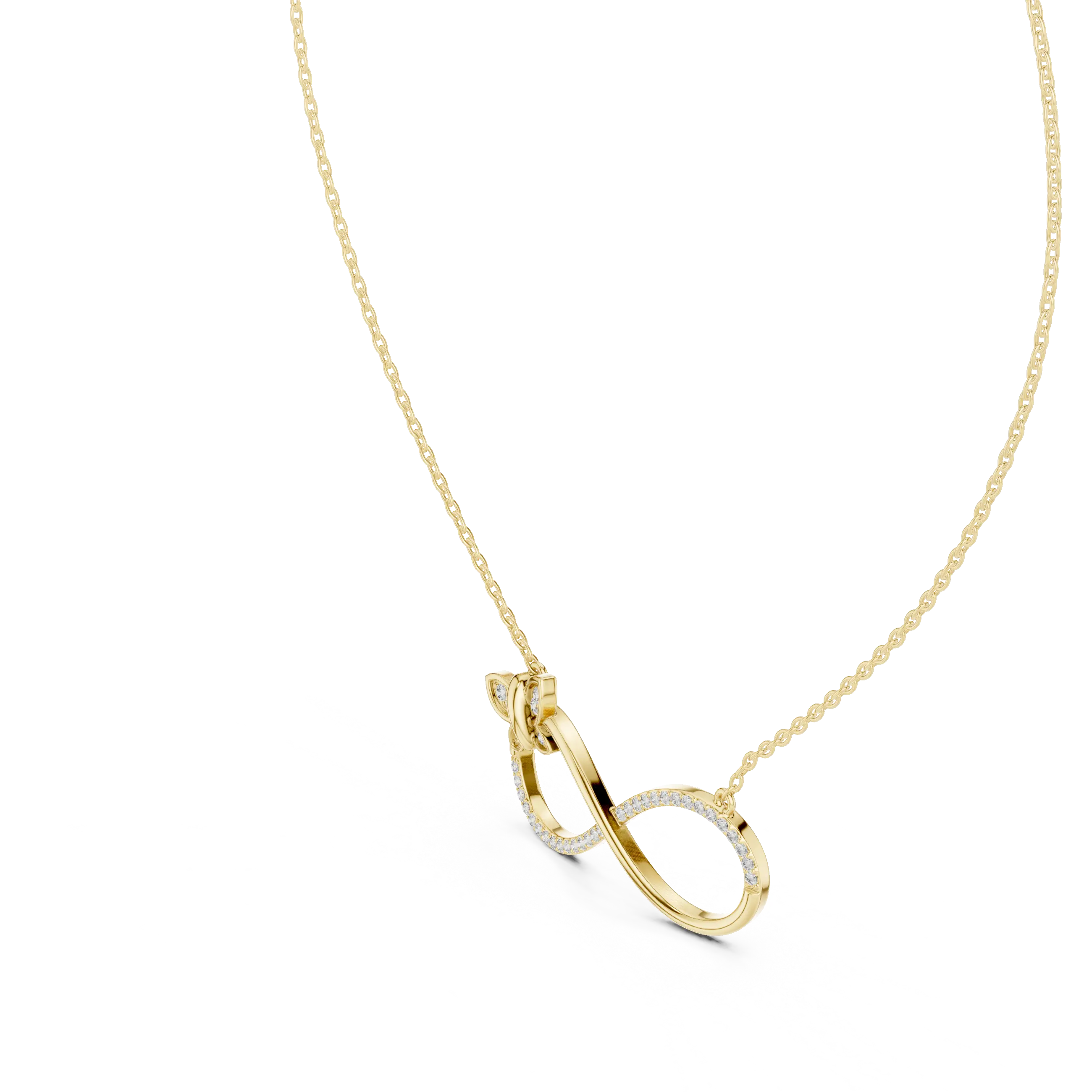 MJP53 - Fluttering Butterfly Infinity Loop Pendant