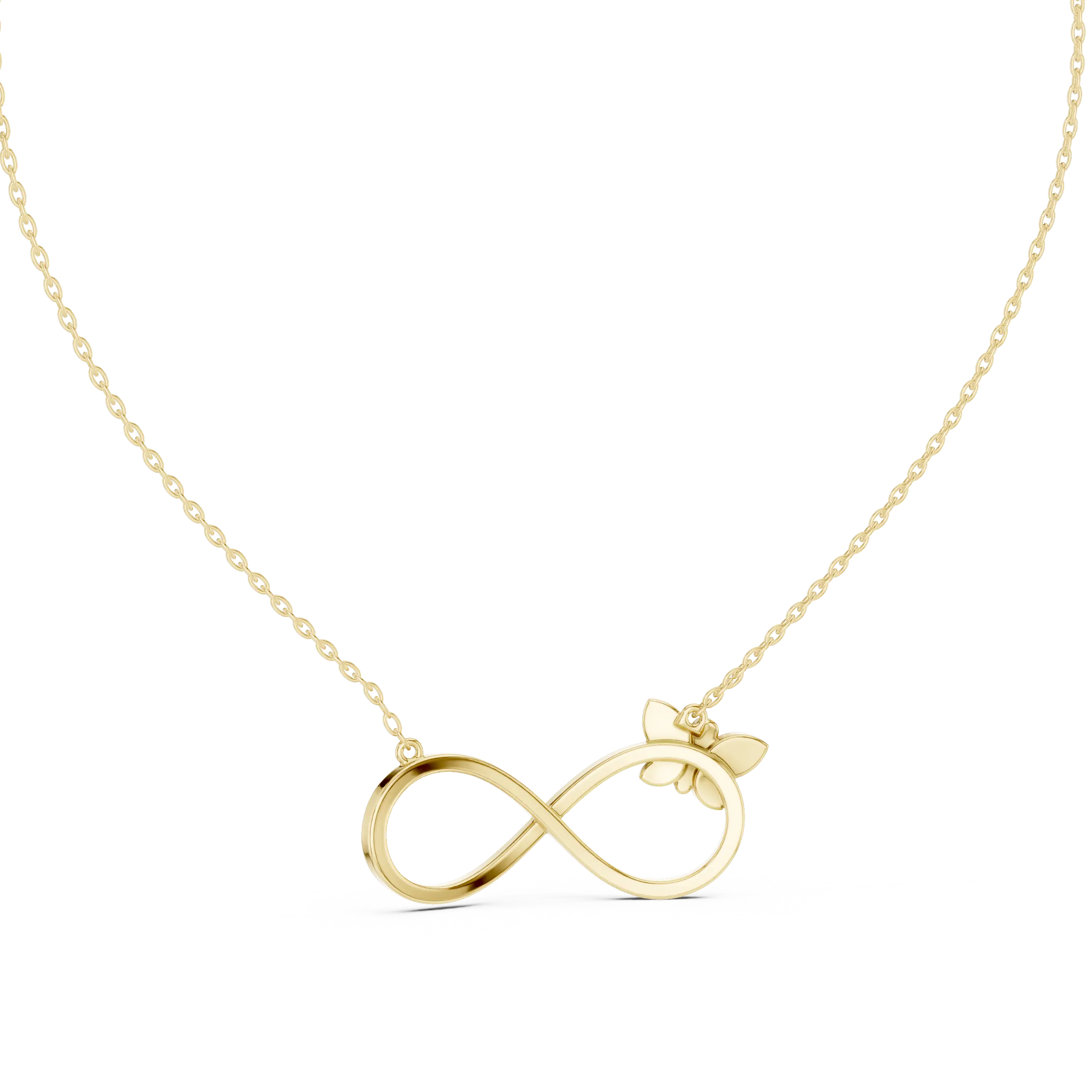 MJP53 - Fluttering Butterfly Infinity Loop Pendant