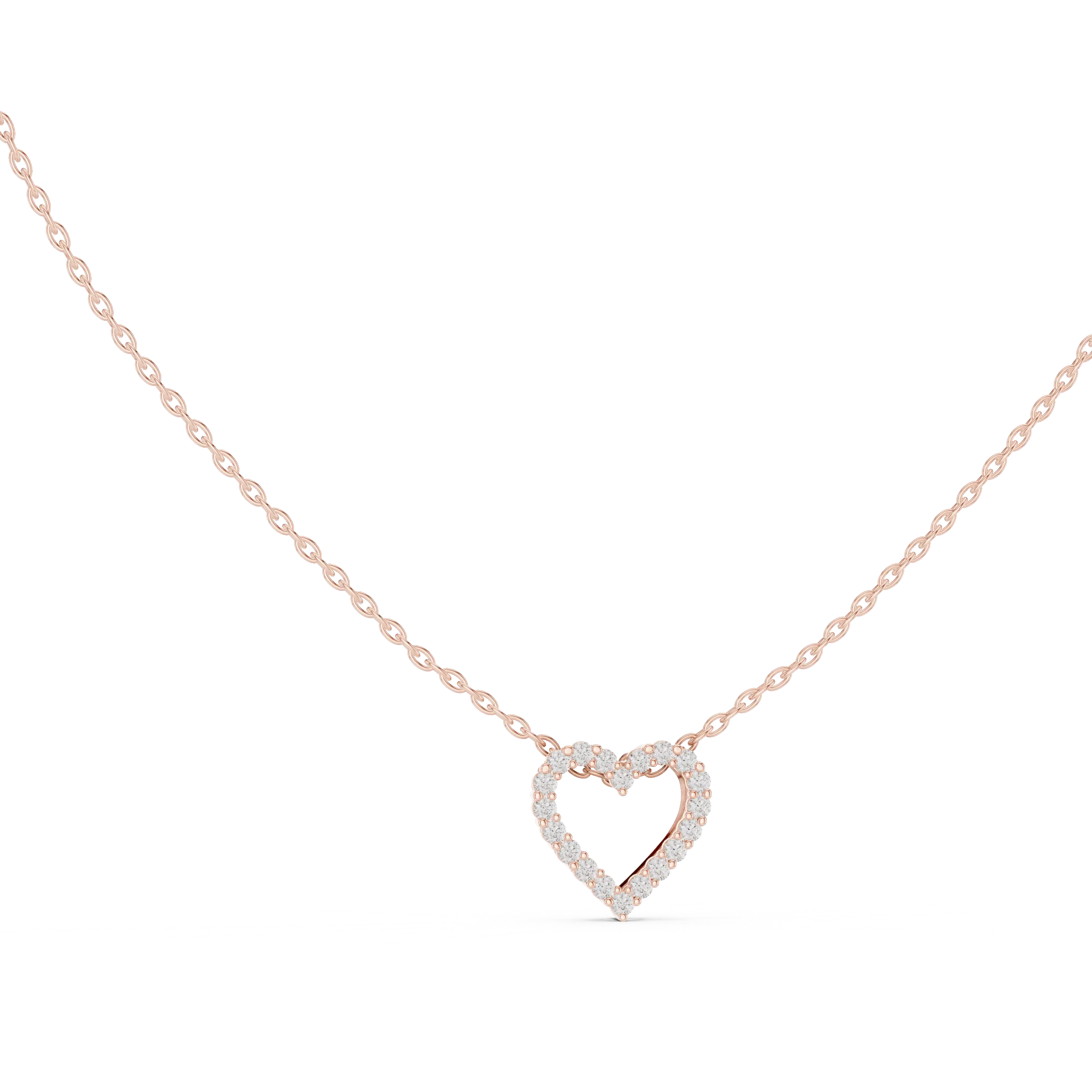 MJP36 - Radiant Open Heart Pavé Pendant