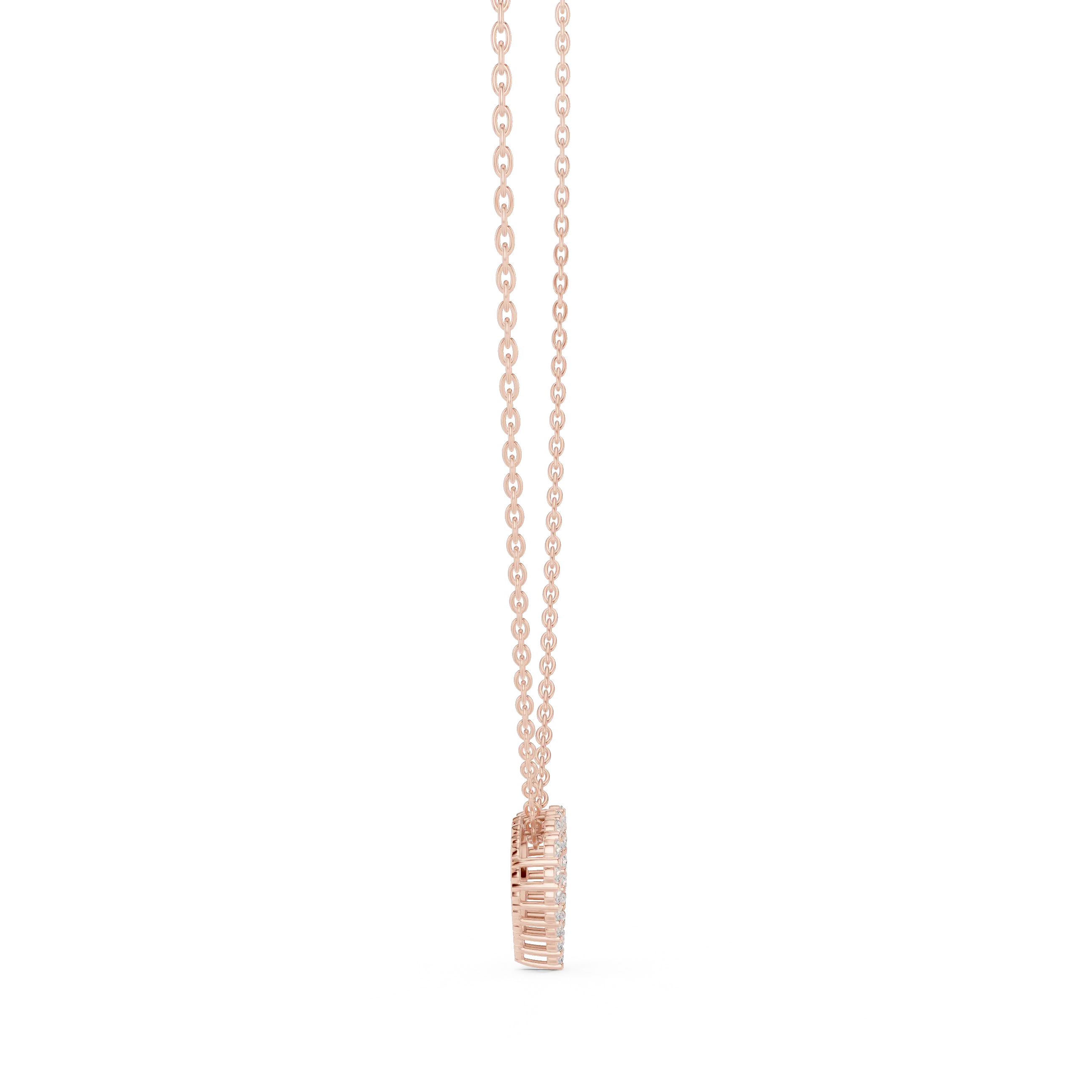 MJP36 - Radiant Open Heart Pavé Pendant