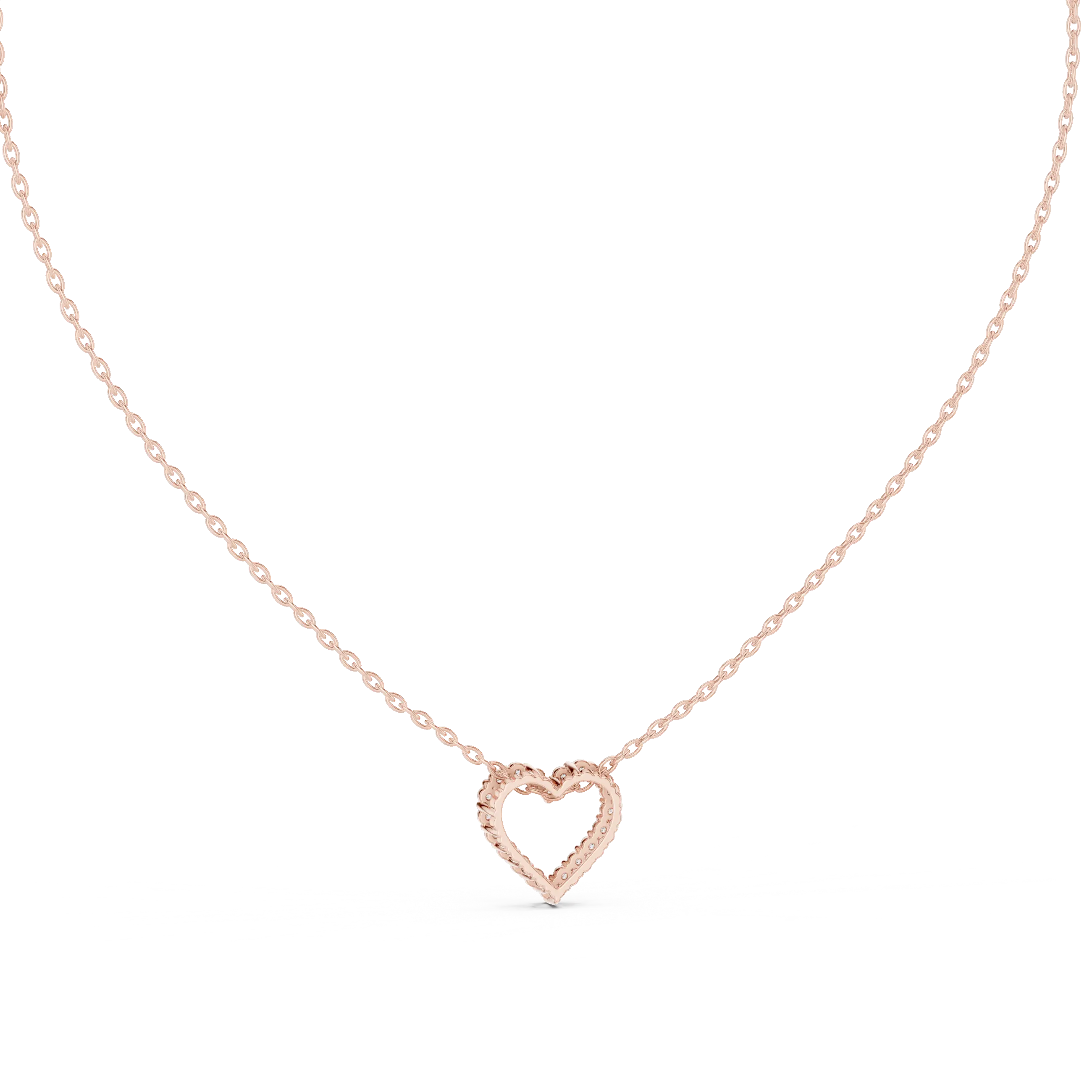 MJP36 - Radiant Open Heart Pavé Pendant