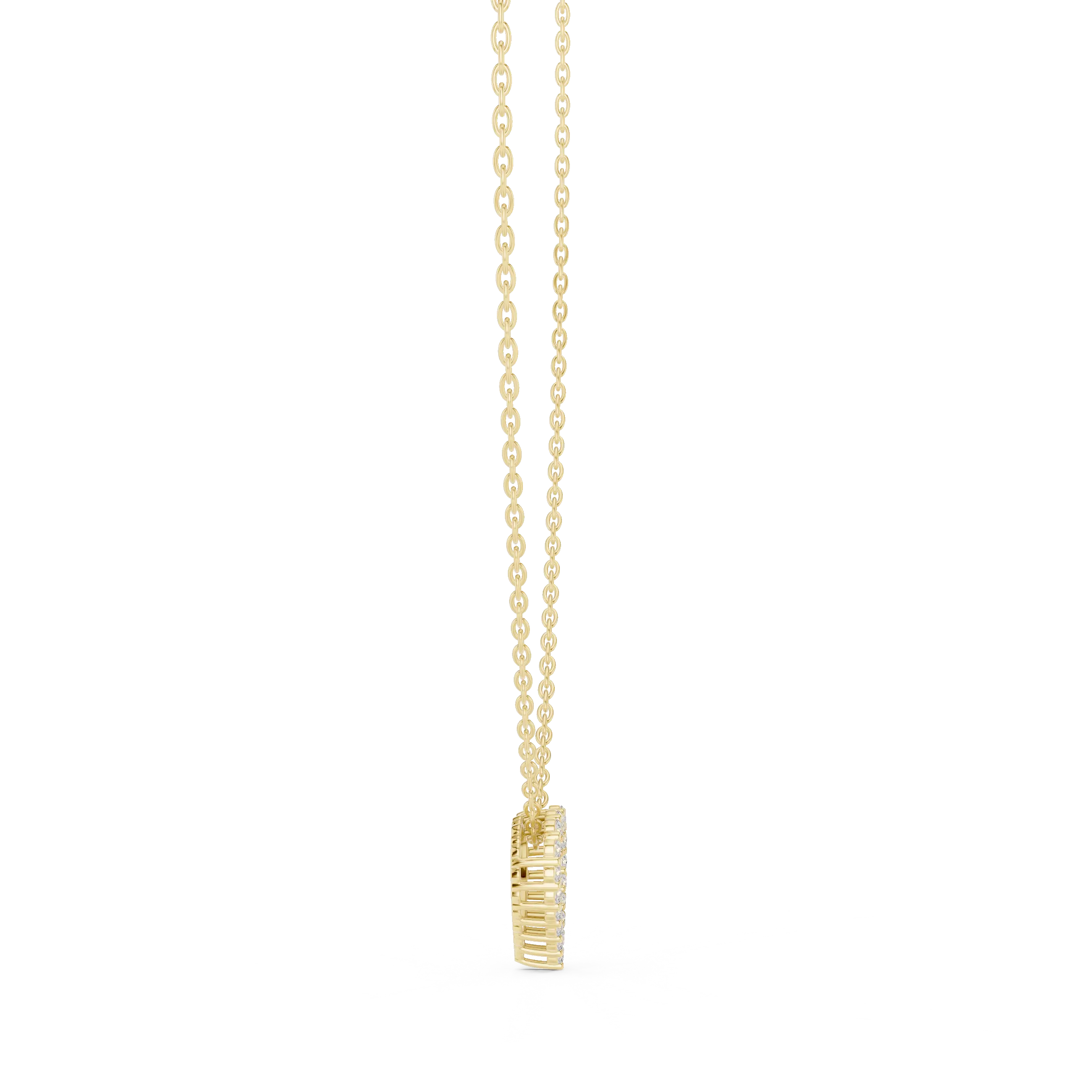 MJP36 - Radiant Open Heart Pavé Pendant