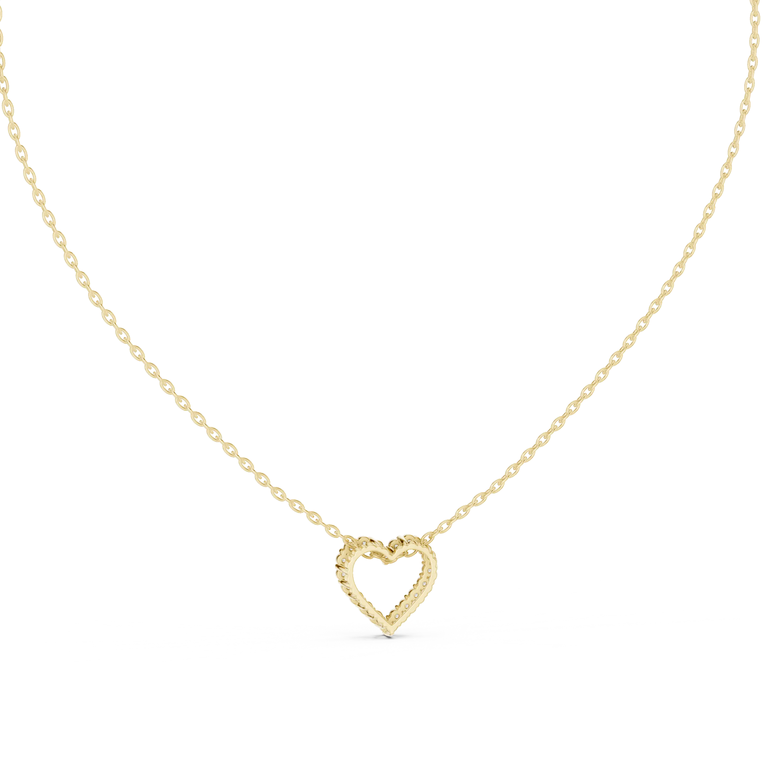 MJP36 - Radiant Open Heart Pavé Pendant