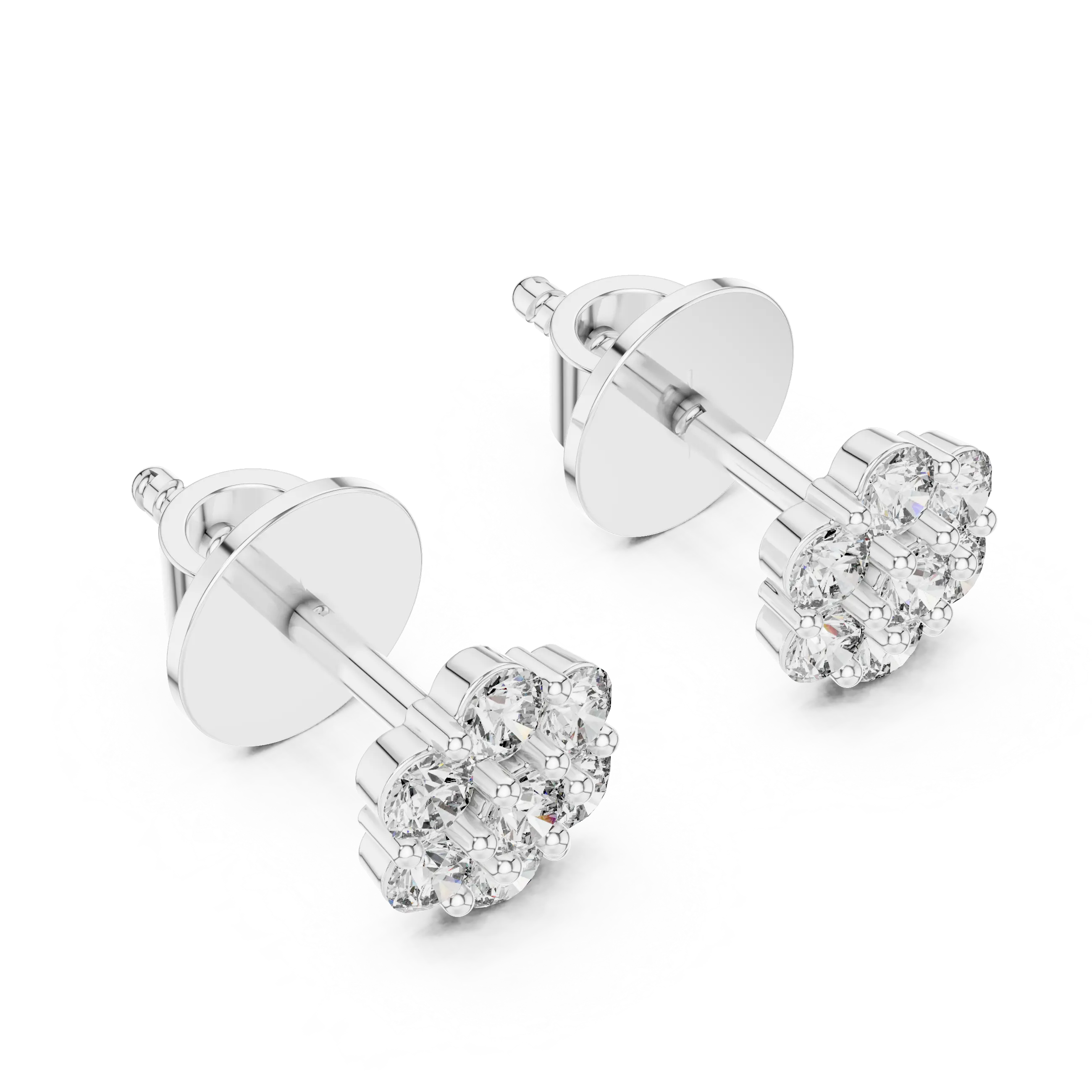 MJER13 - Floral Round Multi Stone Earrings