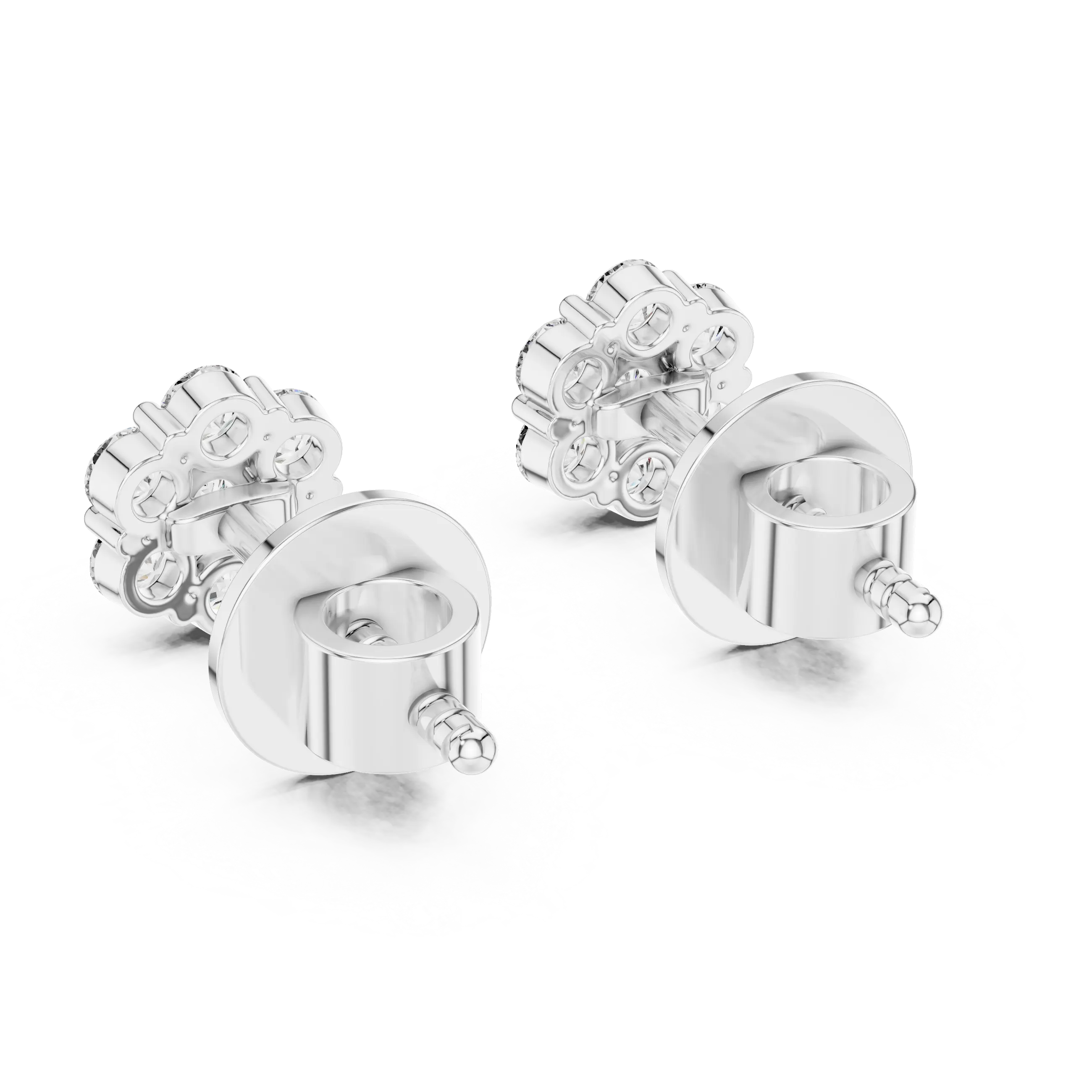 MJER13 - Floral Round Multi Stone Earrings