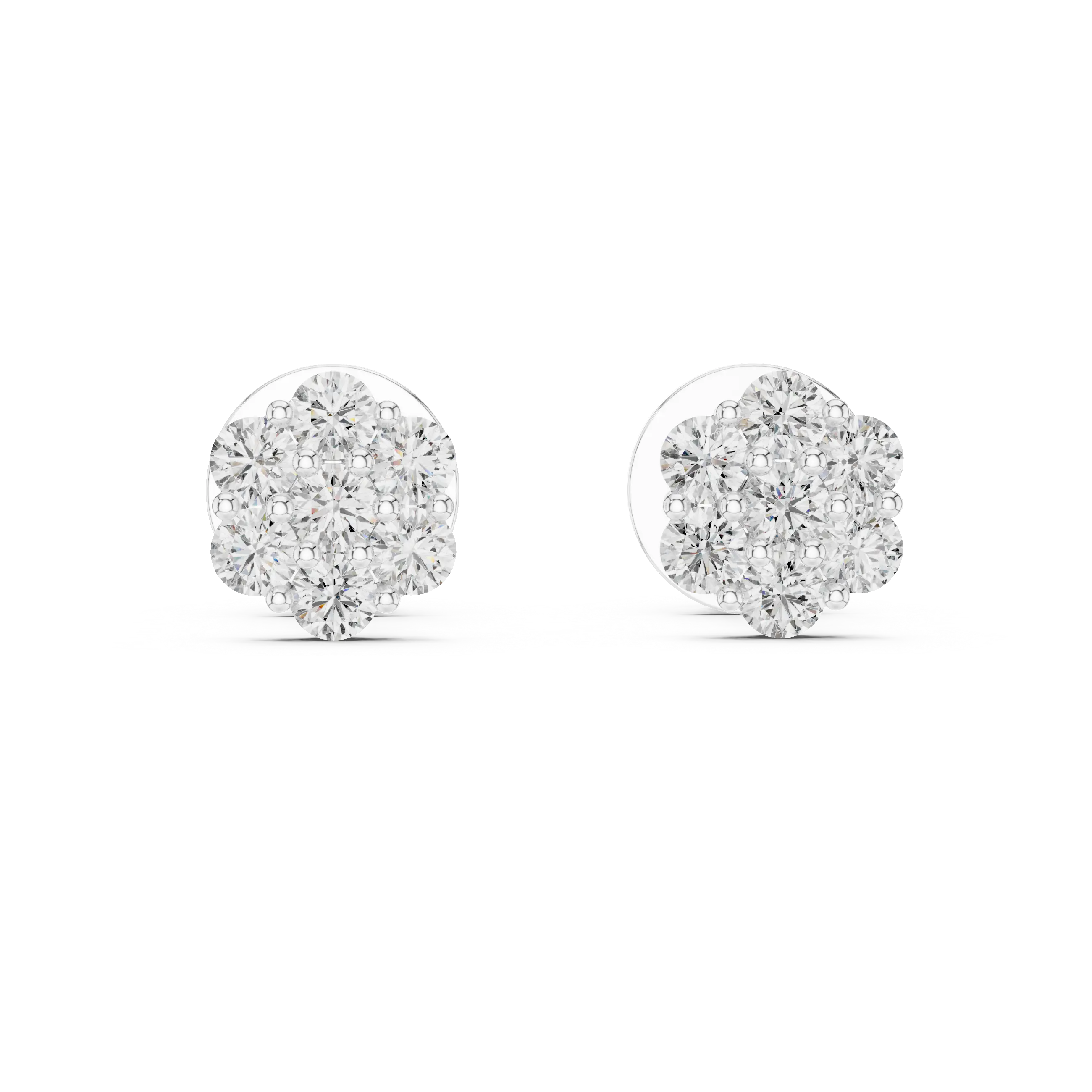 MJER13 - Floral Round Multi Stone Earrings