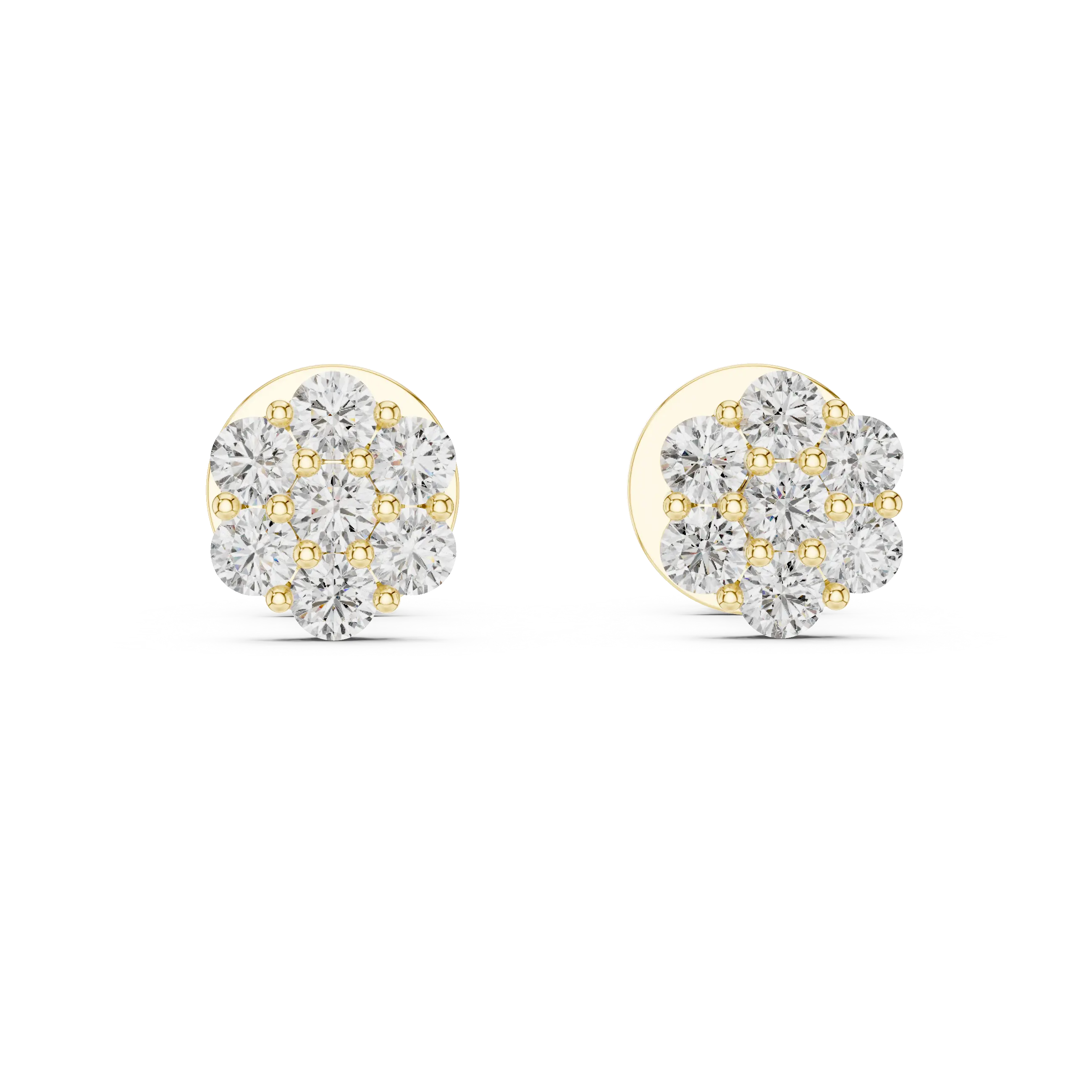 MJER13 - Floral Round Multi Stone Earrings