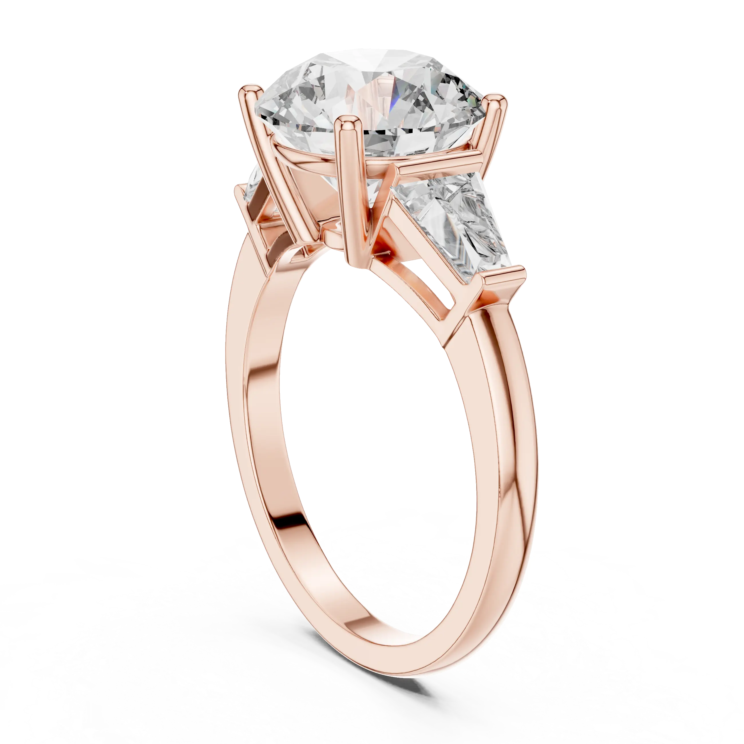 MJR011 - Round Brilliant Three Stone Engagement Ring