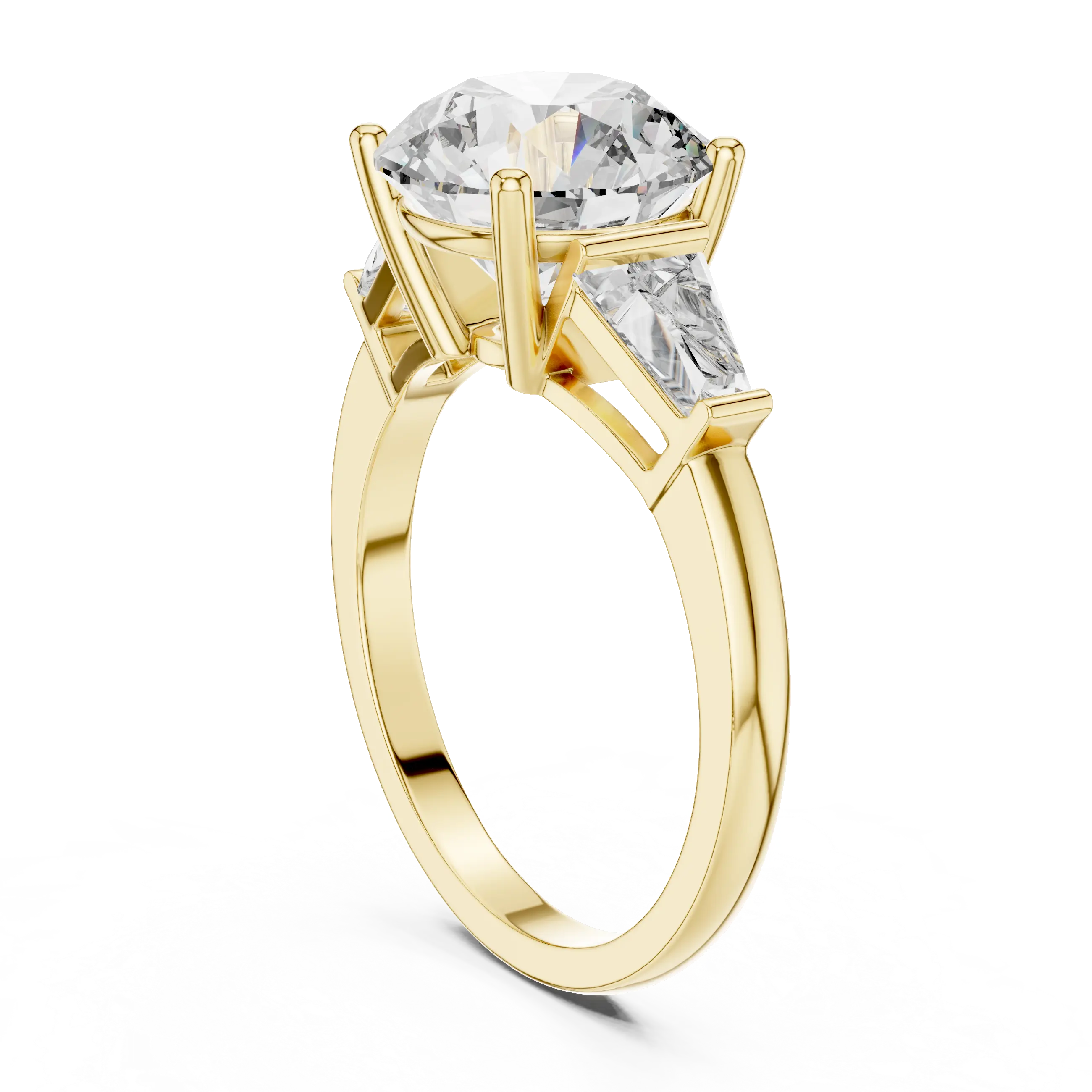 MJR011 - Round Brilliant Three Stone Engagement Ring