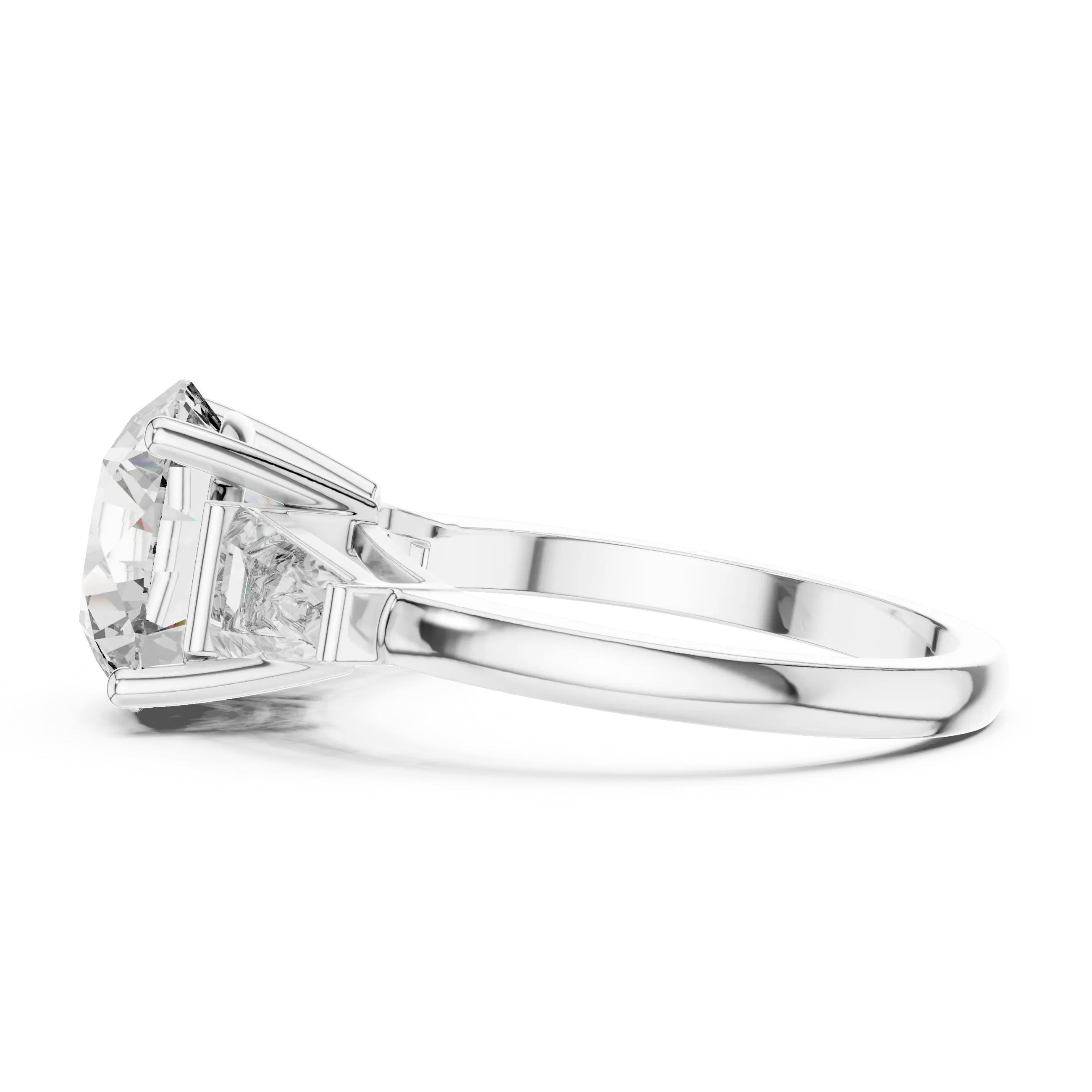 MJR011 - Round Brilliant Three Stone Engagement Ring