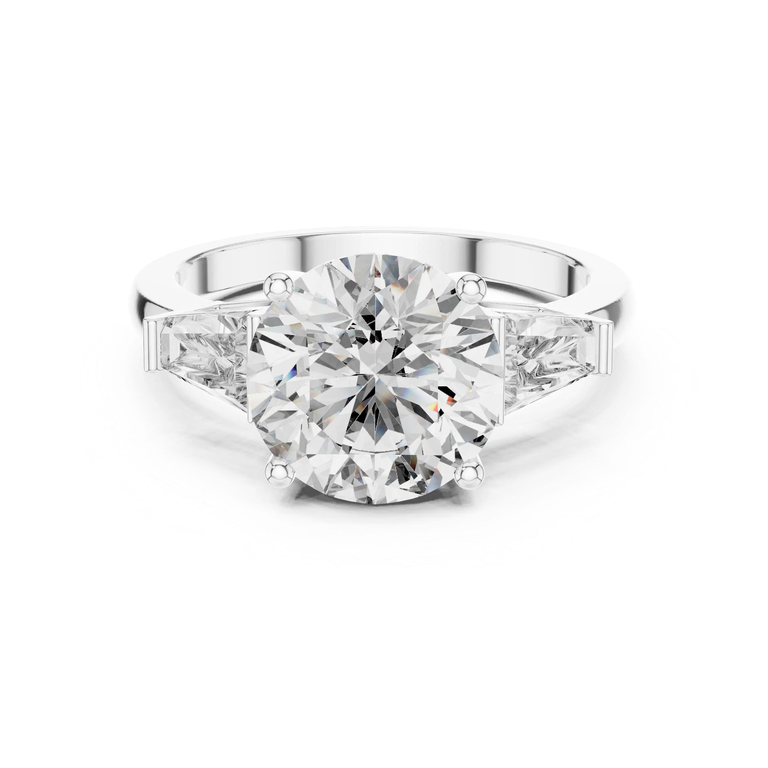 MJR011 - Round Brilliant Three Stone Engagement Ring