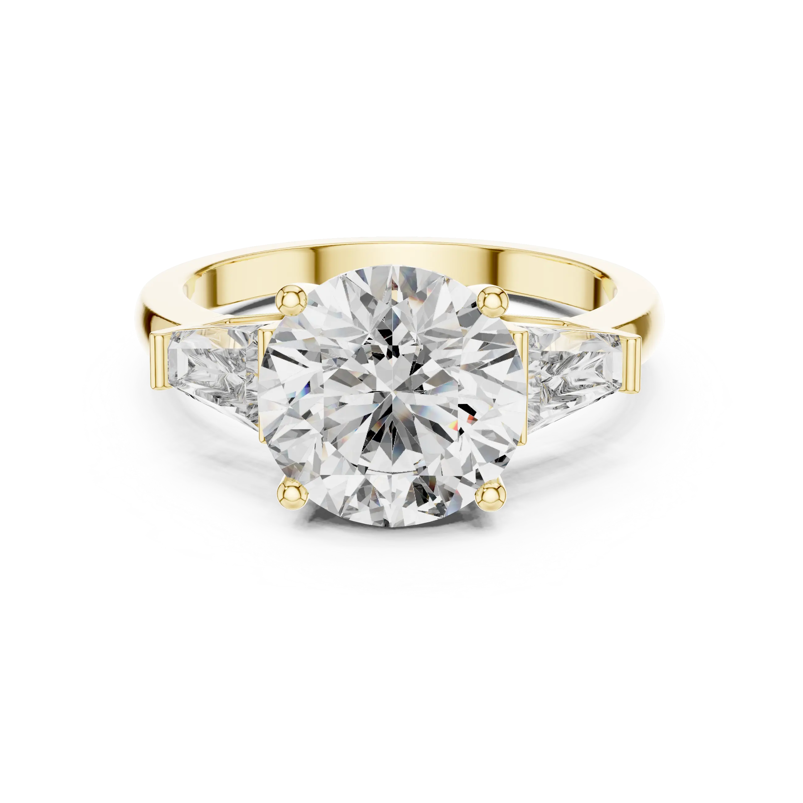 MJR011 - Round Brilliant Three Stone Engagement Ring