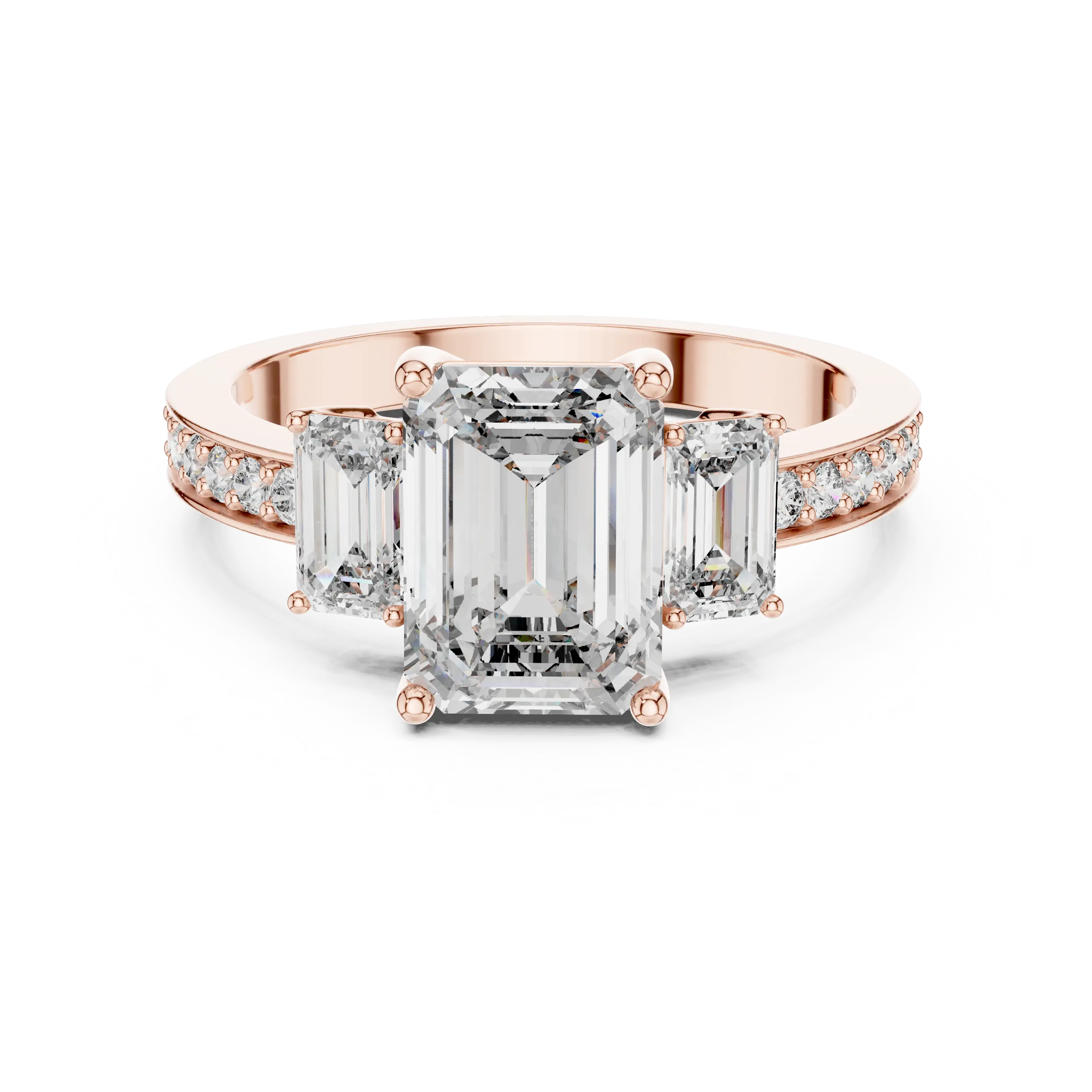 MJR014 - Art Deco Pavé Band Trio Statement Ring