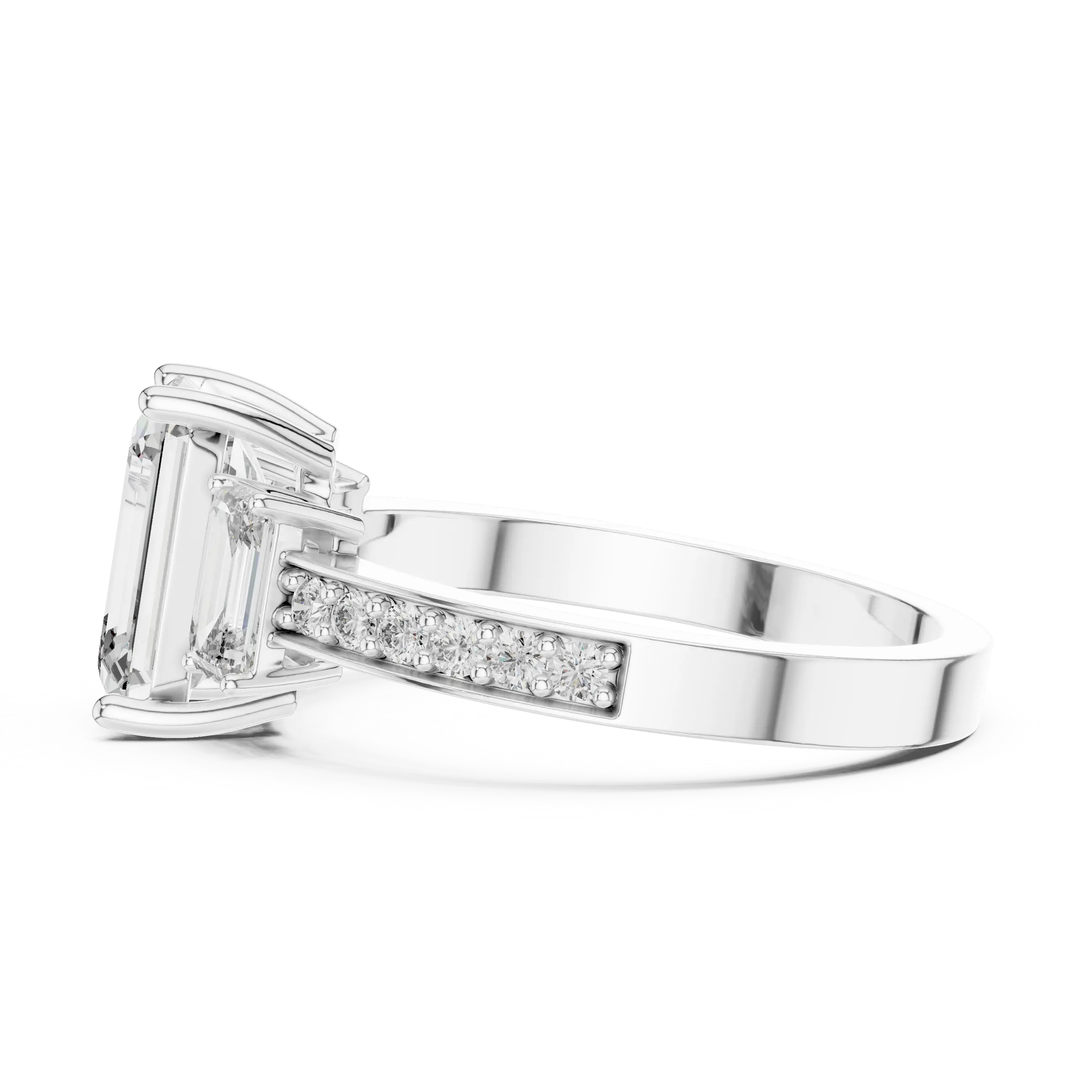MJR014 - Art Deco Pavé Band Trio Statement Ring