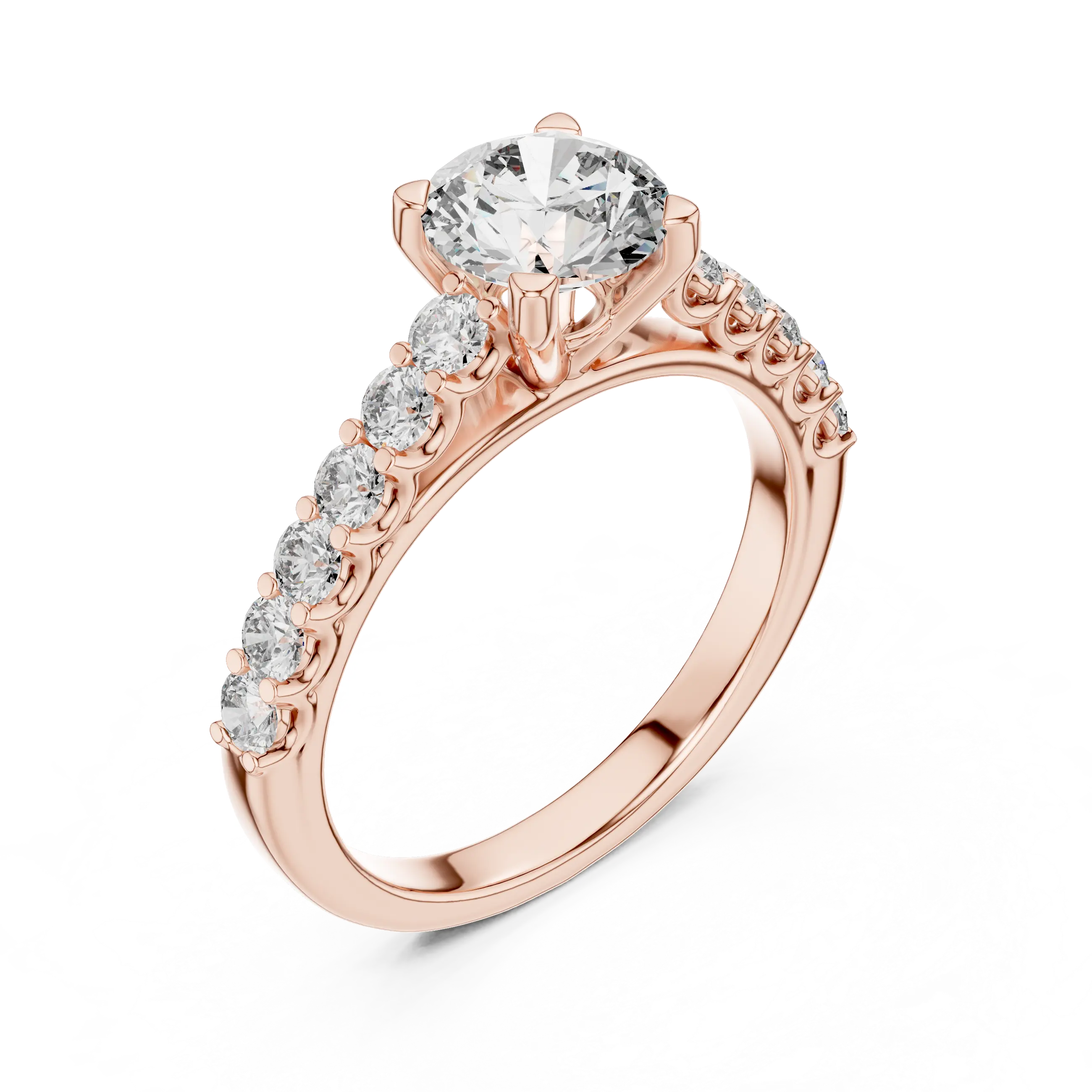 MJR016 - Classic Scalloped Diamond Band Statement Ring