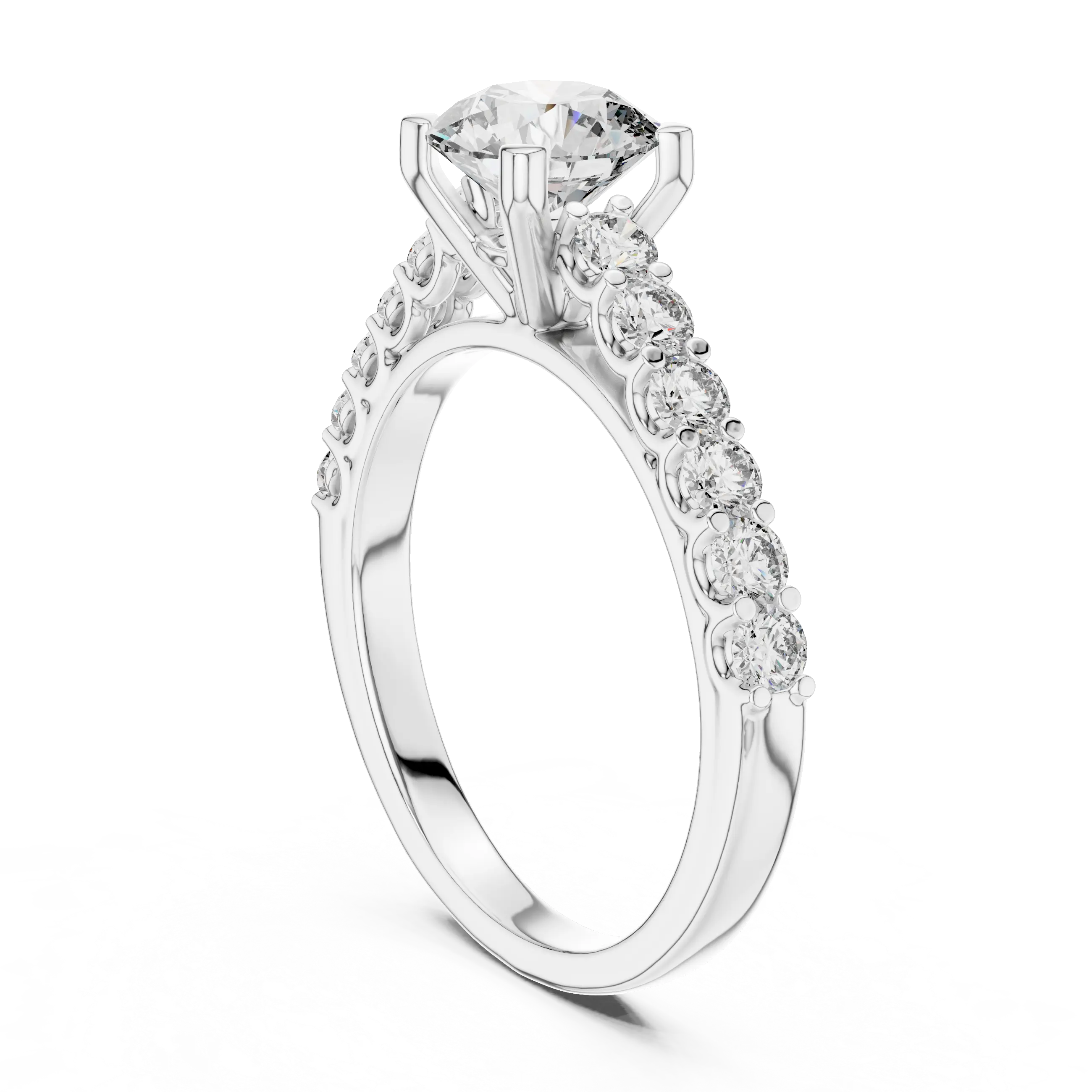 MJR016 - Classic Scalloped Diamond Band Statement Ring