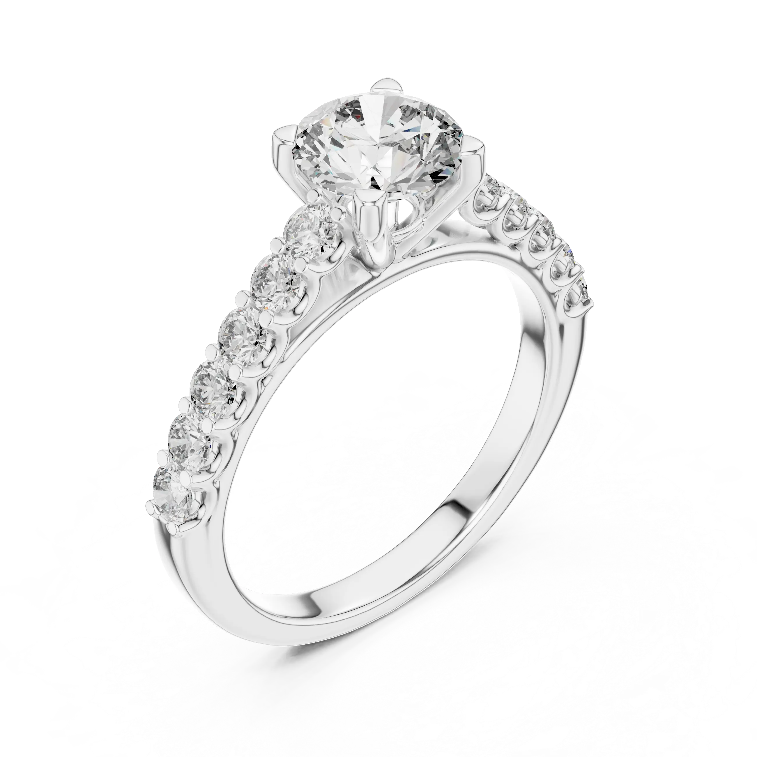 MJR016 - Classic Scalloped Diamond Band Statement Ring