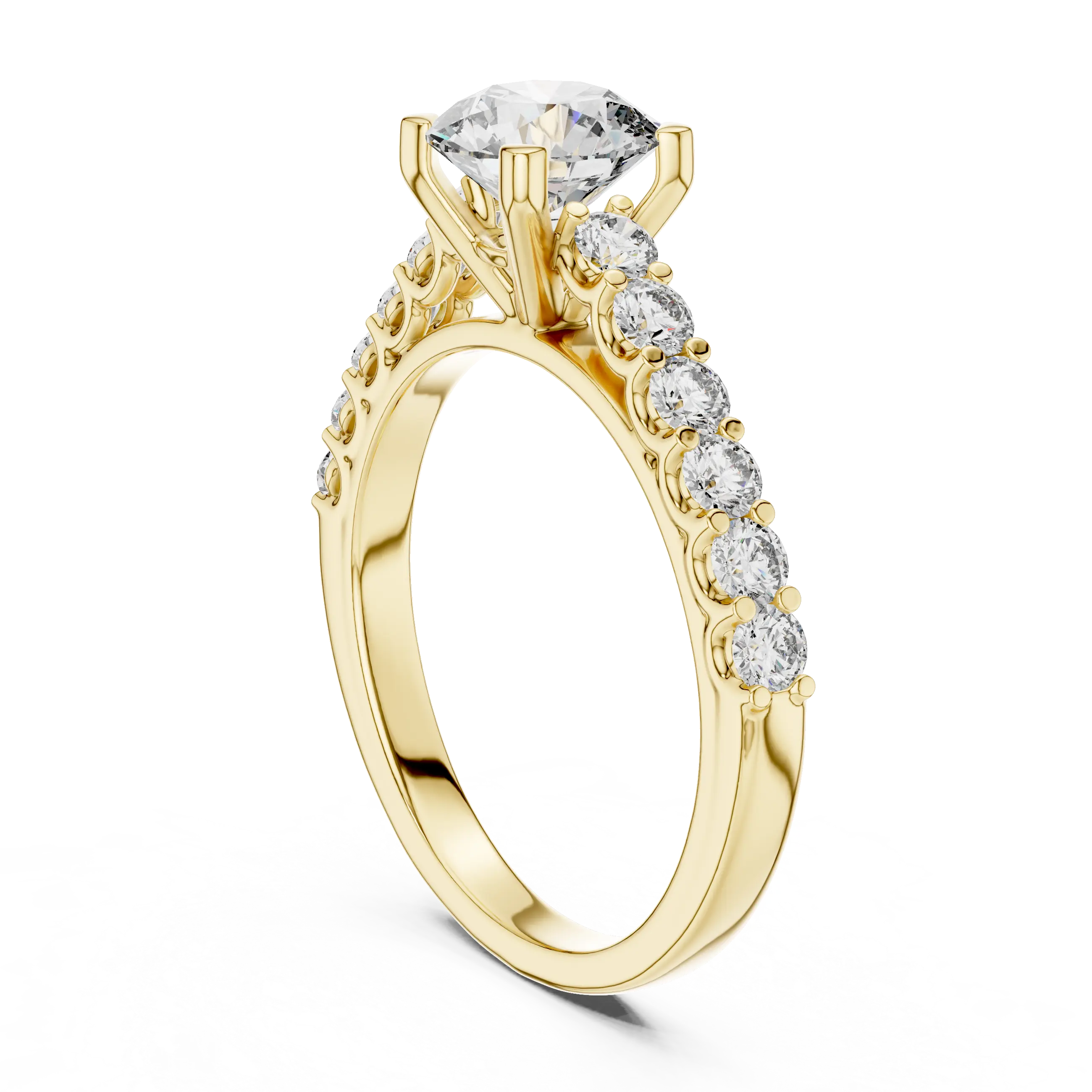 MJR016 - Classic Scalloped Diamond Band Statement Ring