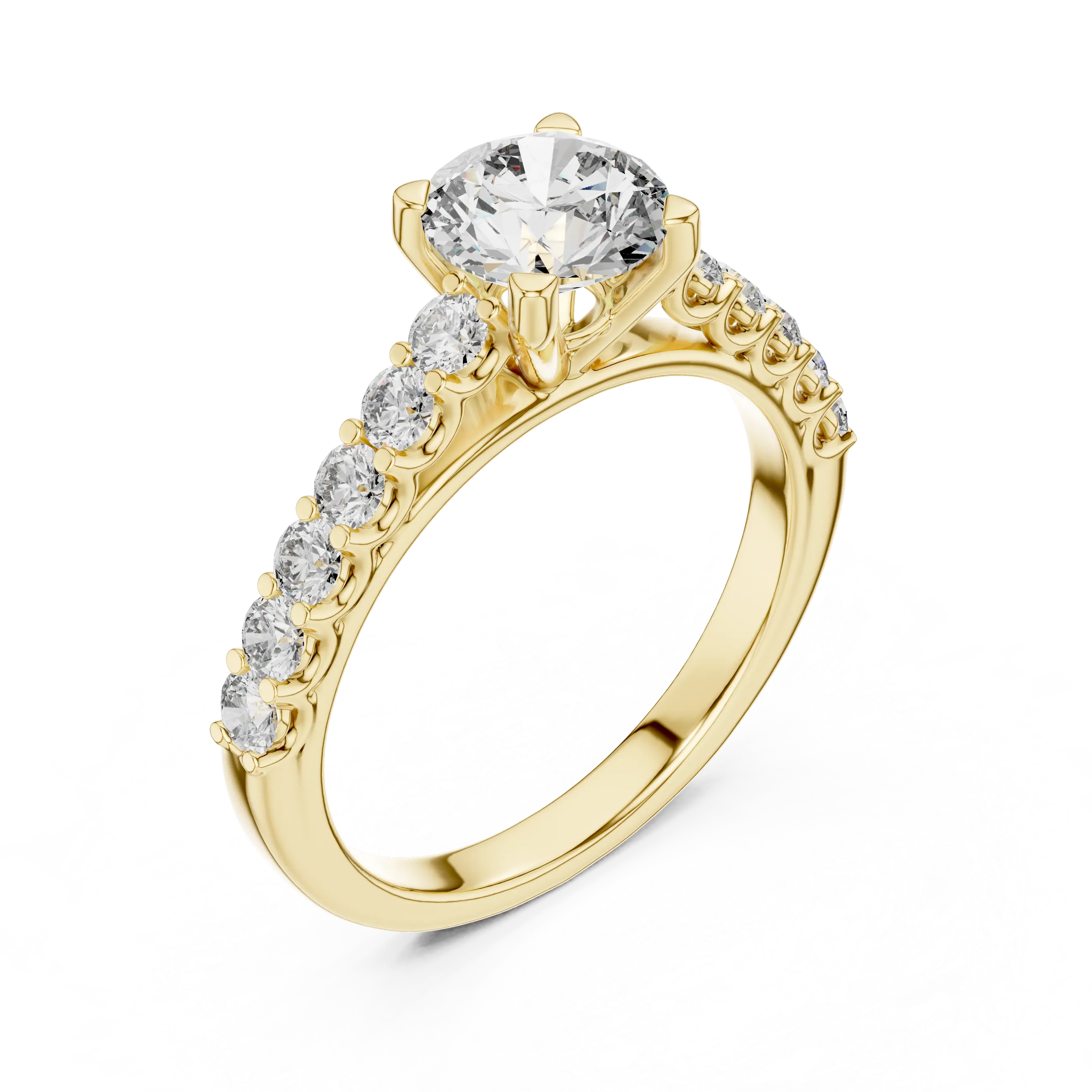 MJR016 - Classic Scalloped Diamond Band Statement Ring
